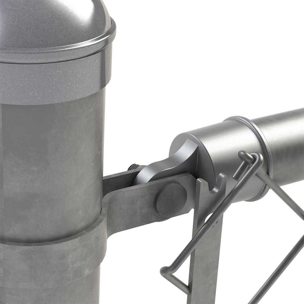 RAINB Top Rail End Chain Link Fence Rail Galvanized Steel For 1-5/8In