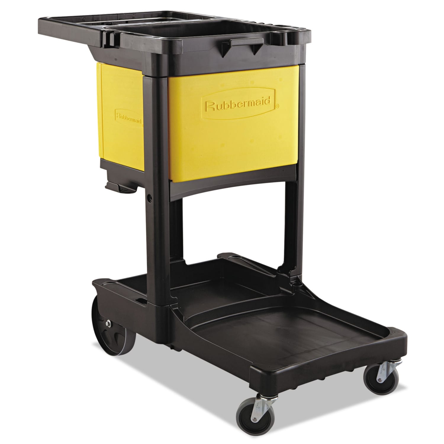 Janitorial Cart Commercial Cleaning Equipment Storage Stock Photo
