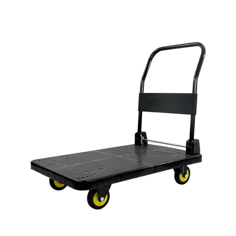 Kahomvis COS-QPW1-358 1100-lbs. Capacity 4 -Wheel Black Steel Heavy duty platform truck