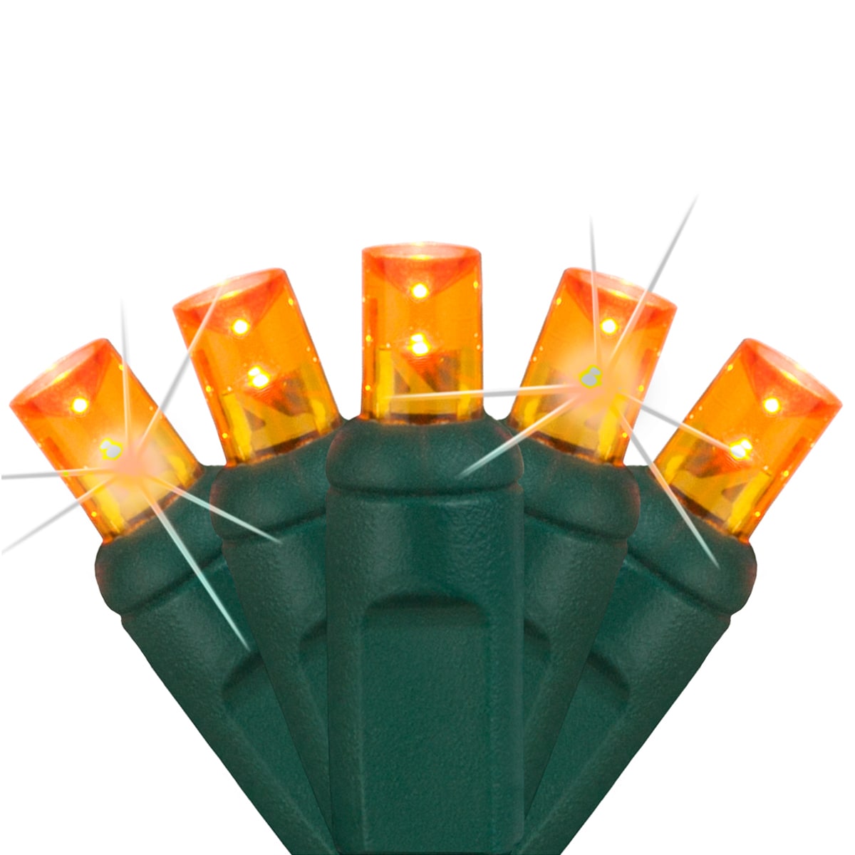 Wintergreen Lighting 78785 SoftTwinkle 50 -Count 16.33-Feet Twinkling Orange LED Plug-In Christmas String Lights