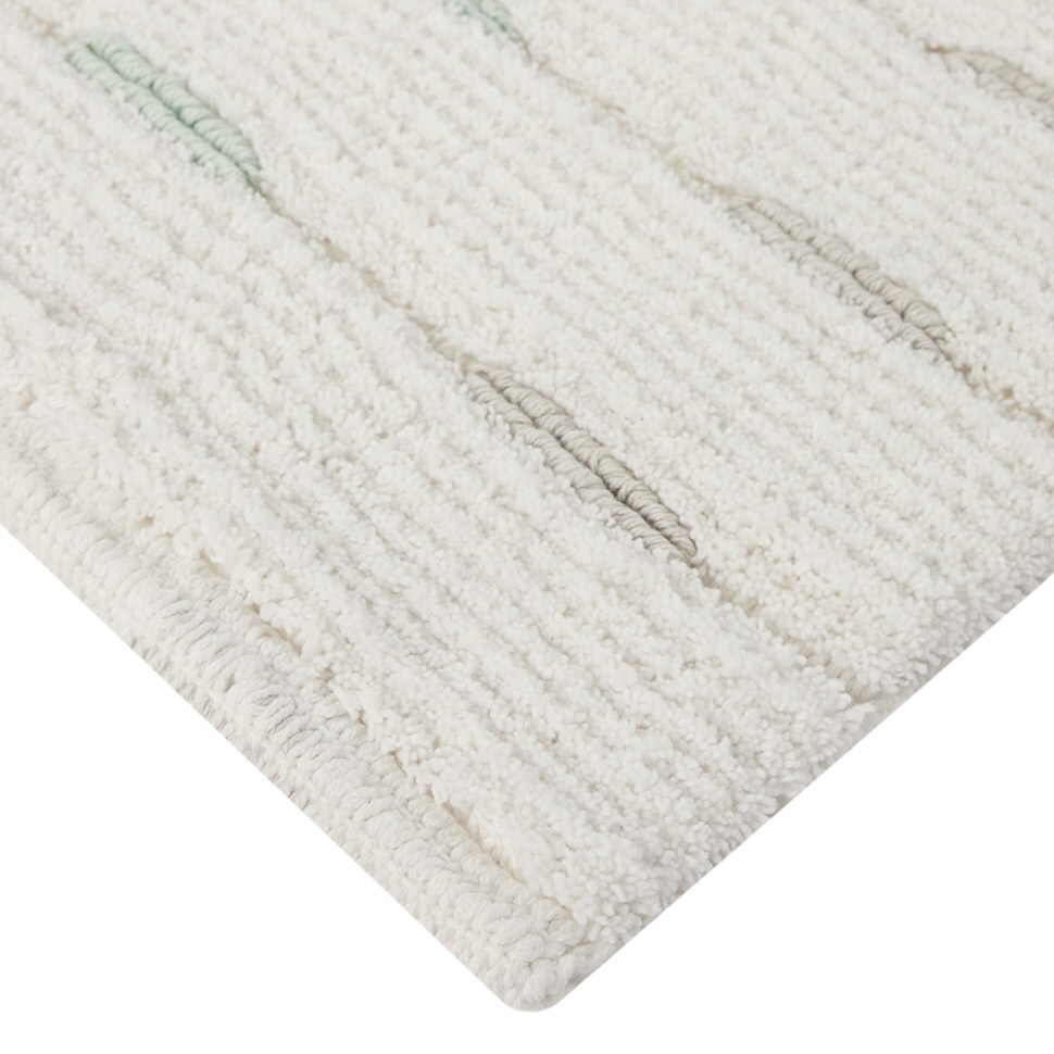 allen + roth 20-in x 34-in Gray Cotton Bath Rug in the Bathroom