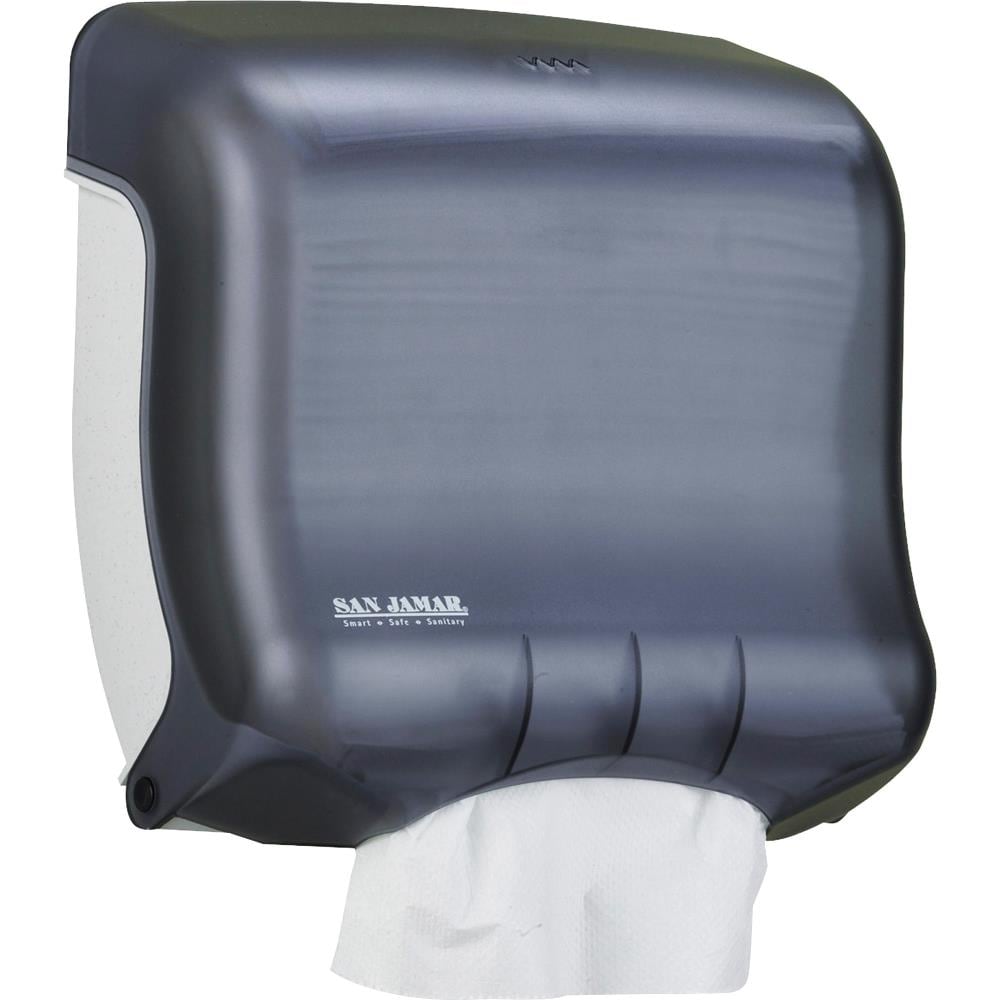 Pearl/Black C-fold Pull Paper Towel Dispenser | - San Jamar SJMT1750TBK