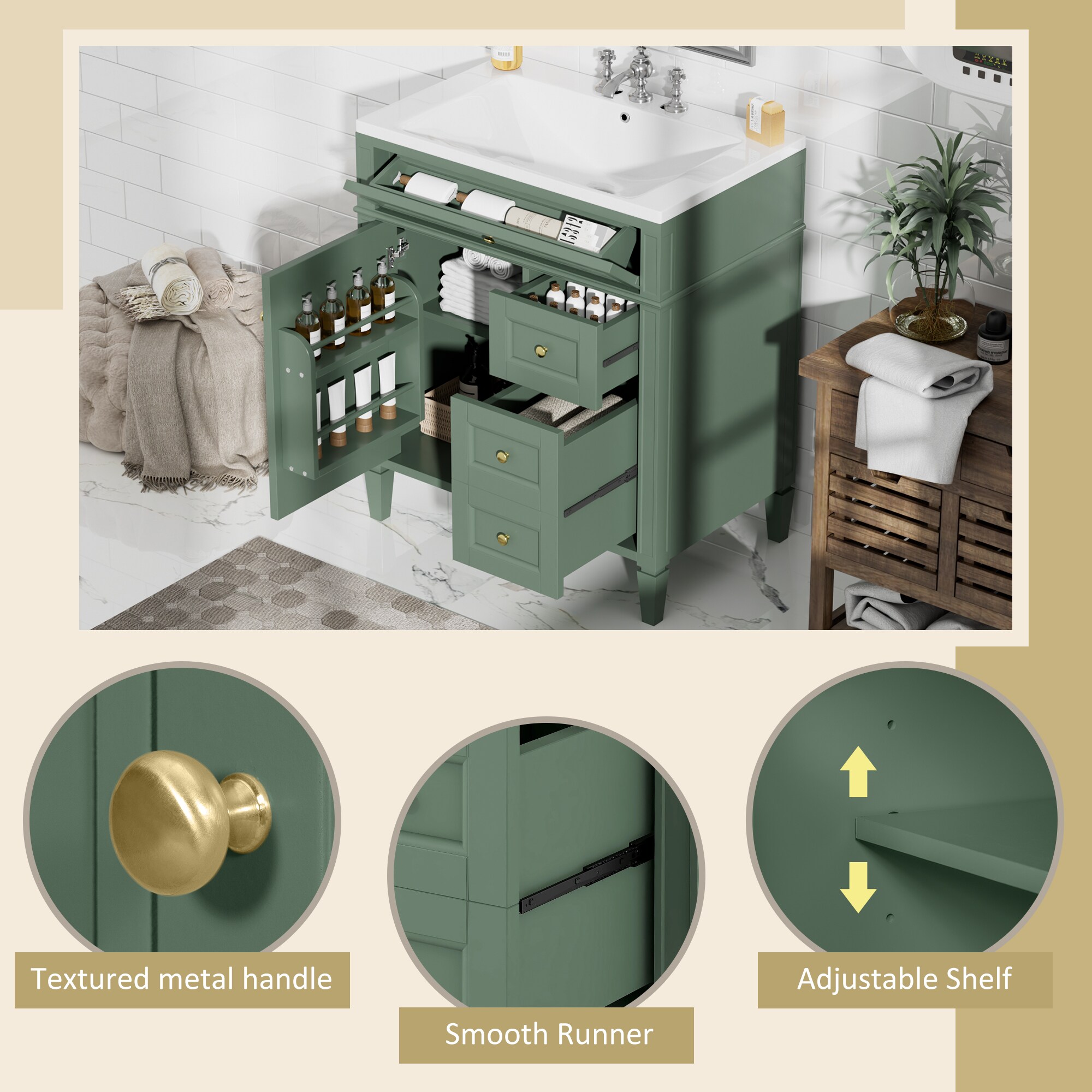 LOVMOR SF-L-SW000122AAF-2 Bath-Vanity-Combo - View #6