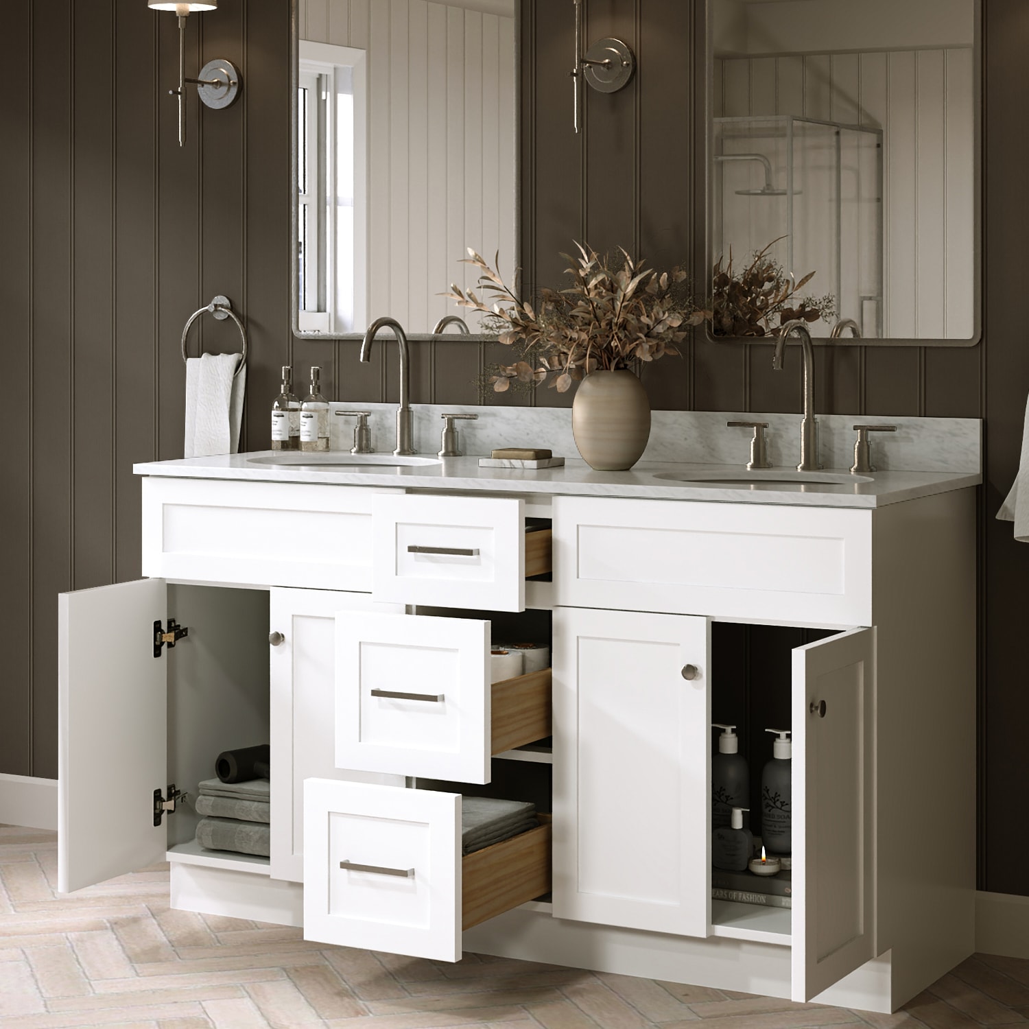 ARIEL F061DCW2OVOWHT Bath-Vanity-Combo - View #3