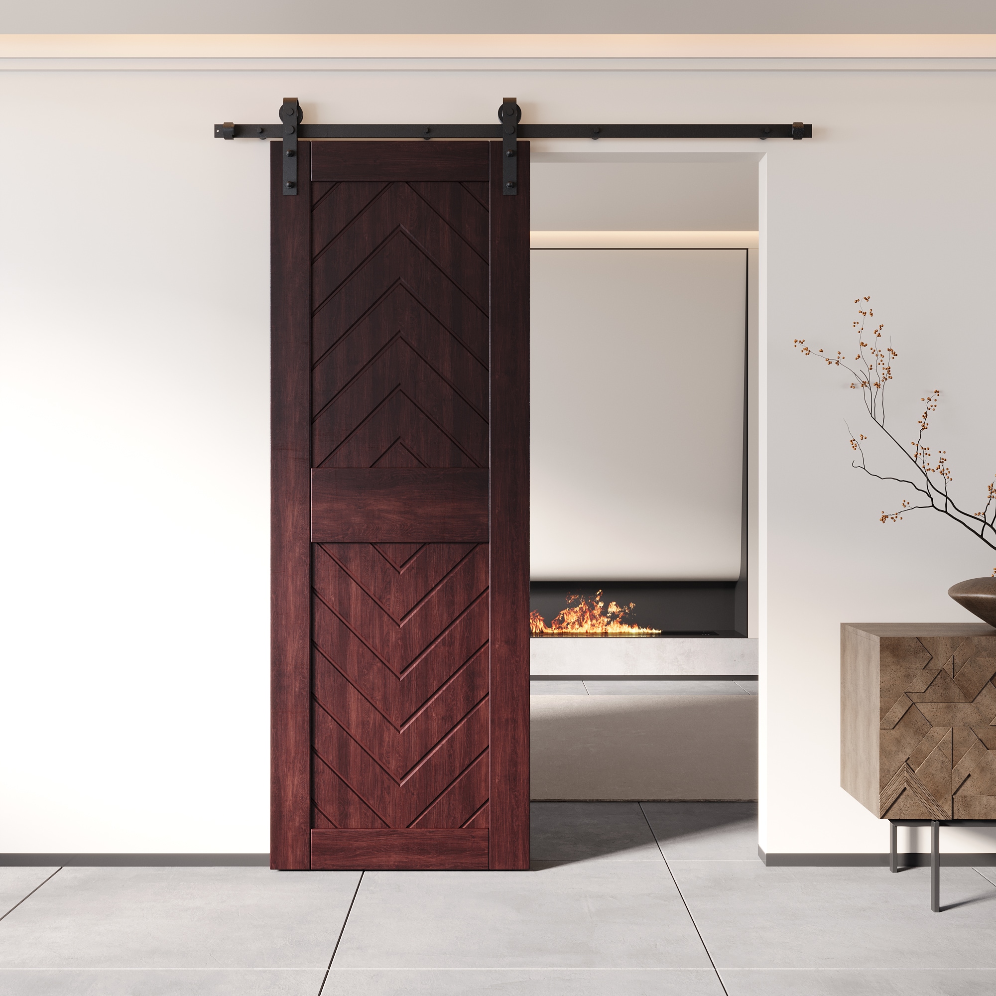 HOMACER JT2-3084-RD Barn-Doors - View #8