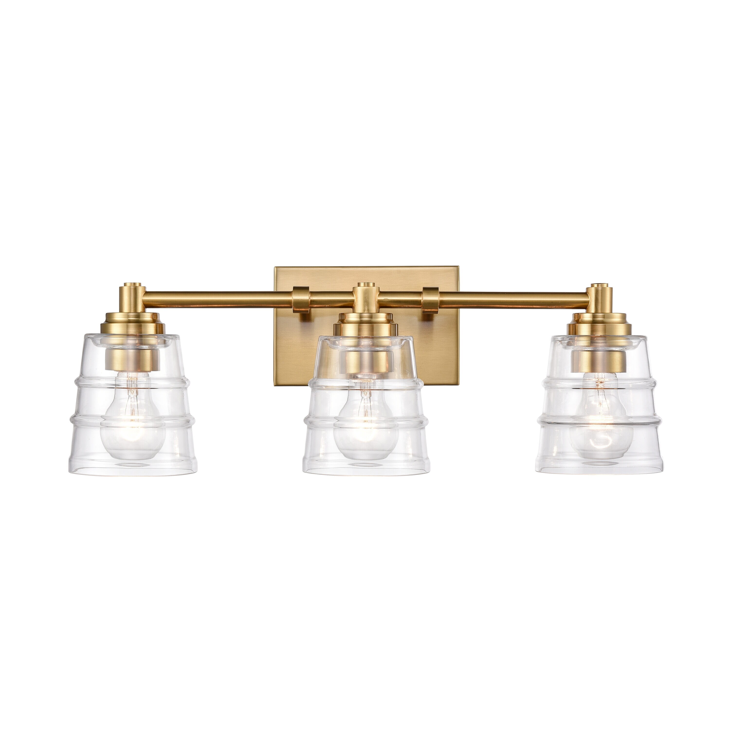 Fogelberg 21.5-in 3-Light Satin Gold Transitional Vanity Light | - Westmore by ELK Lighting LW-220711091