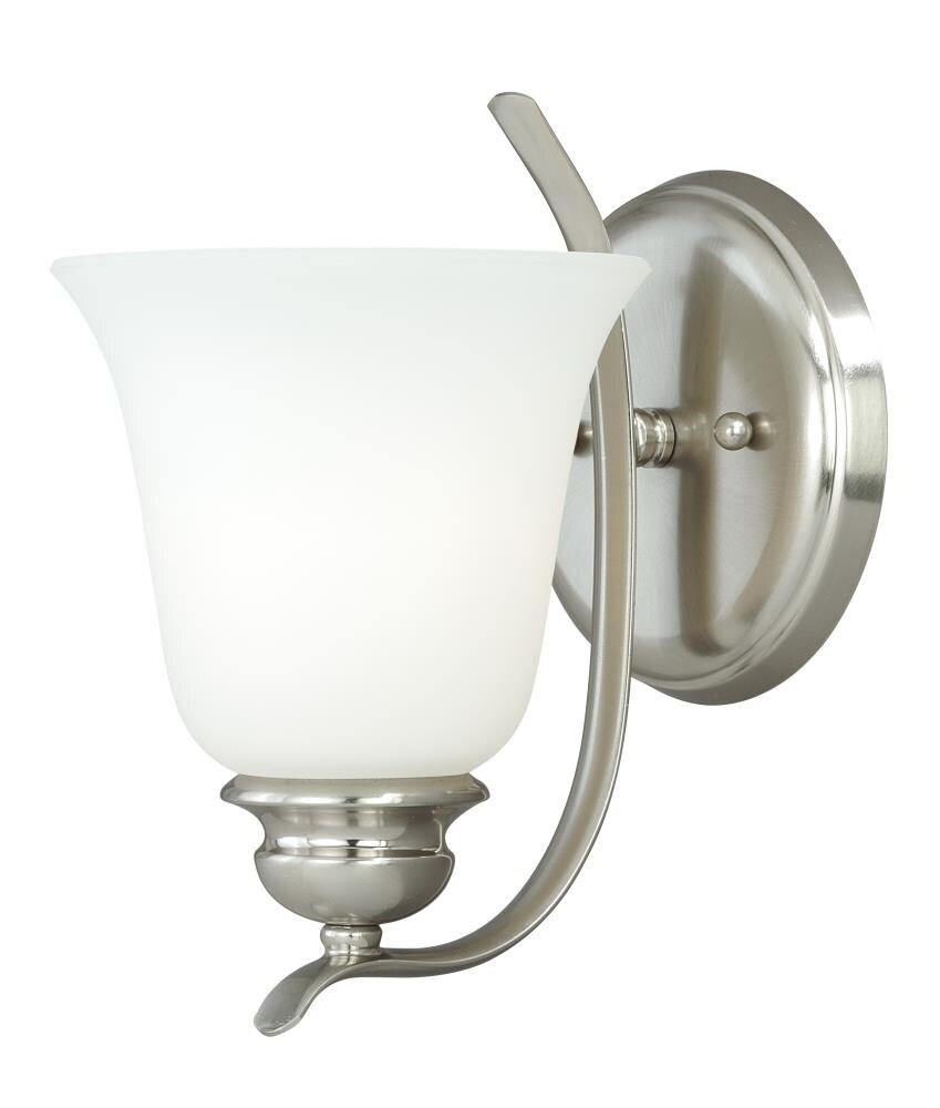Cascadia W0089 Darby 1-Light Satin Nickel Transitional Vanity Light