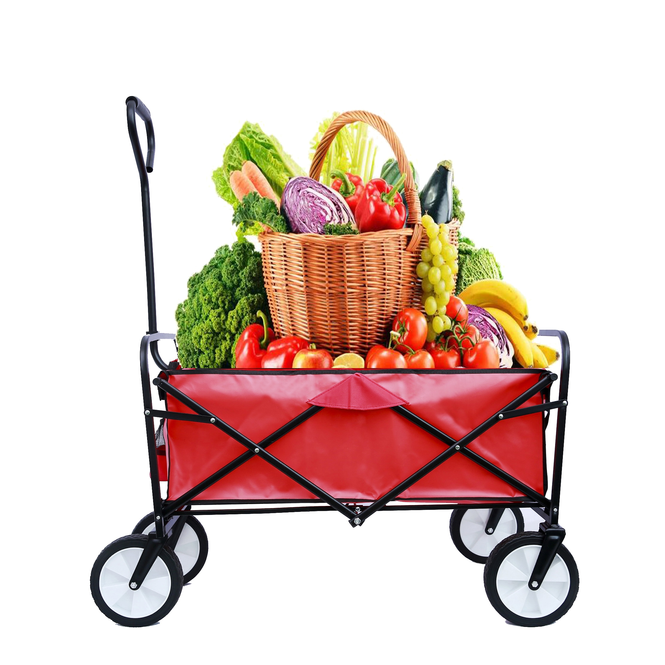AHIOU HOME ZAAHG-1511C Carolyn 3.1-cu ft Steel Folding Yard Cart