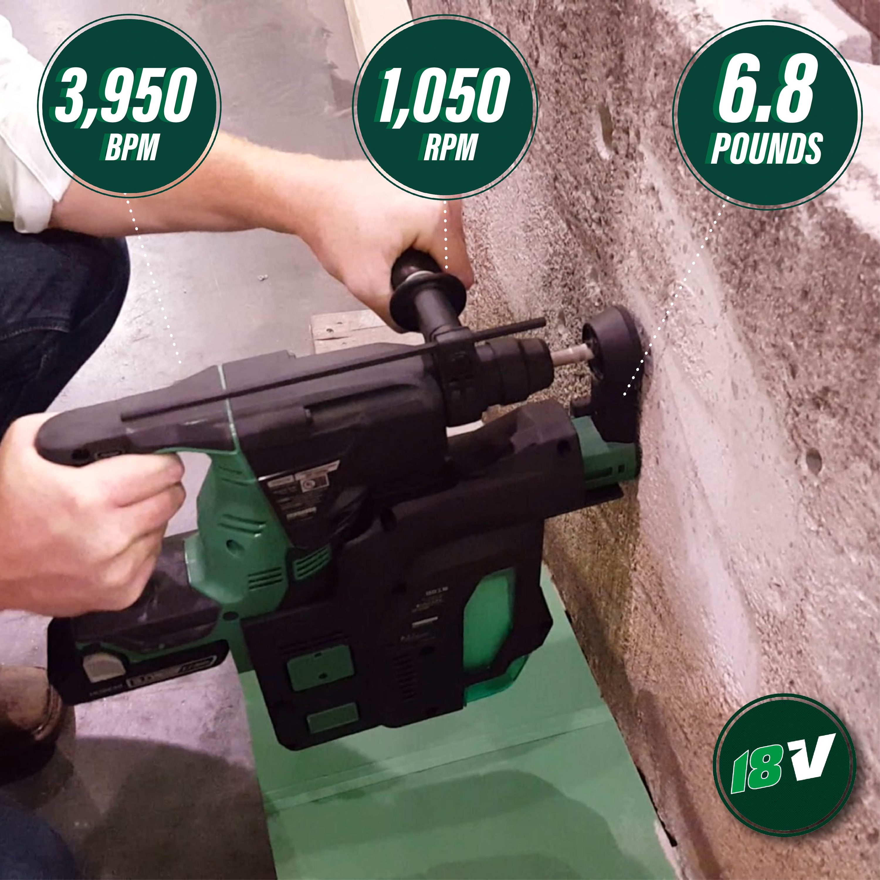 Metabo HPT DH18DBLQ4M Cordless-Rotary-Hammers - View #2