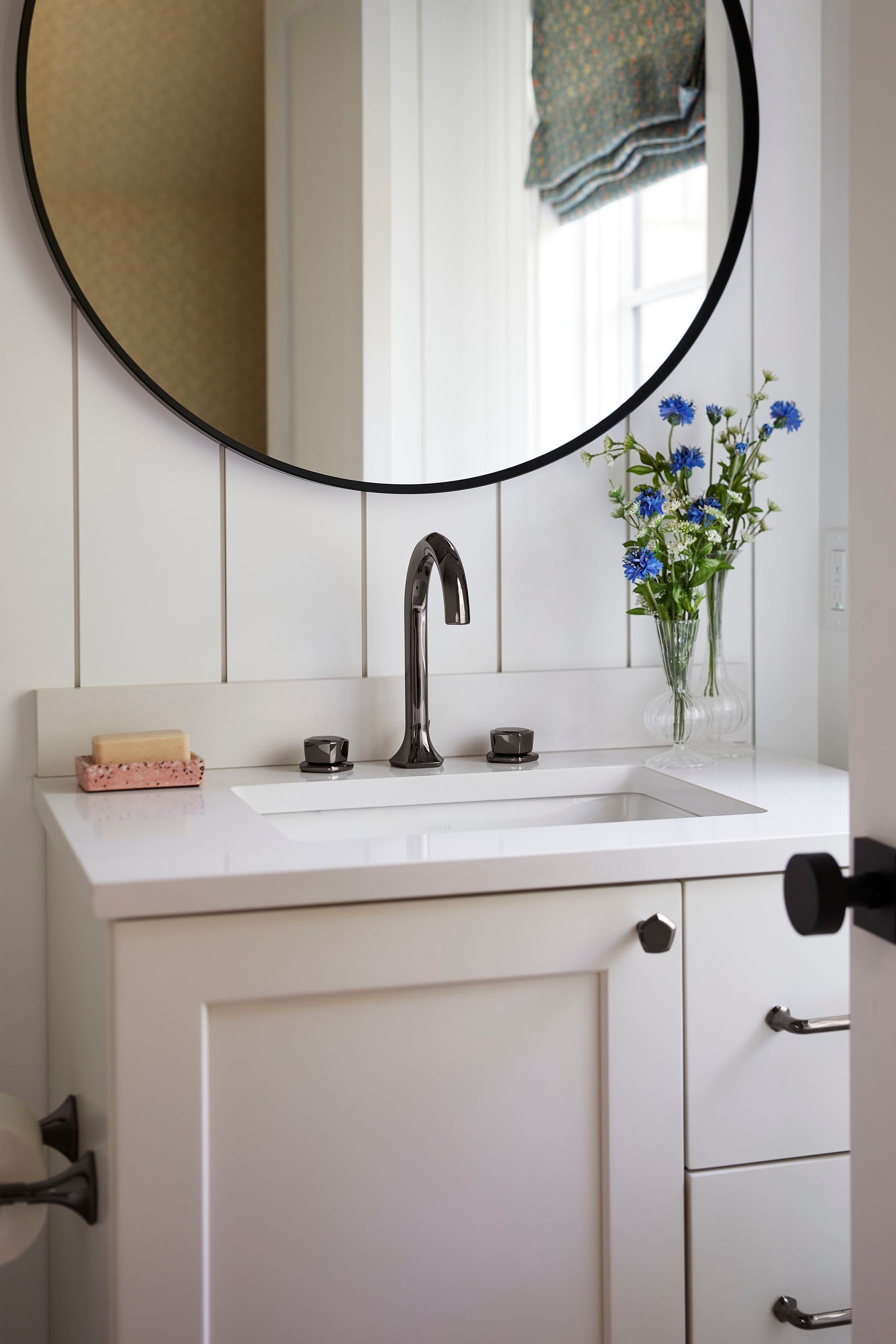 Silestone Miami White Quartz 31-Inch Vanity Top with Rectangle Cutout