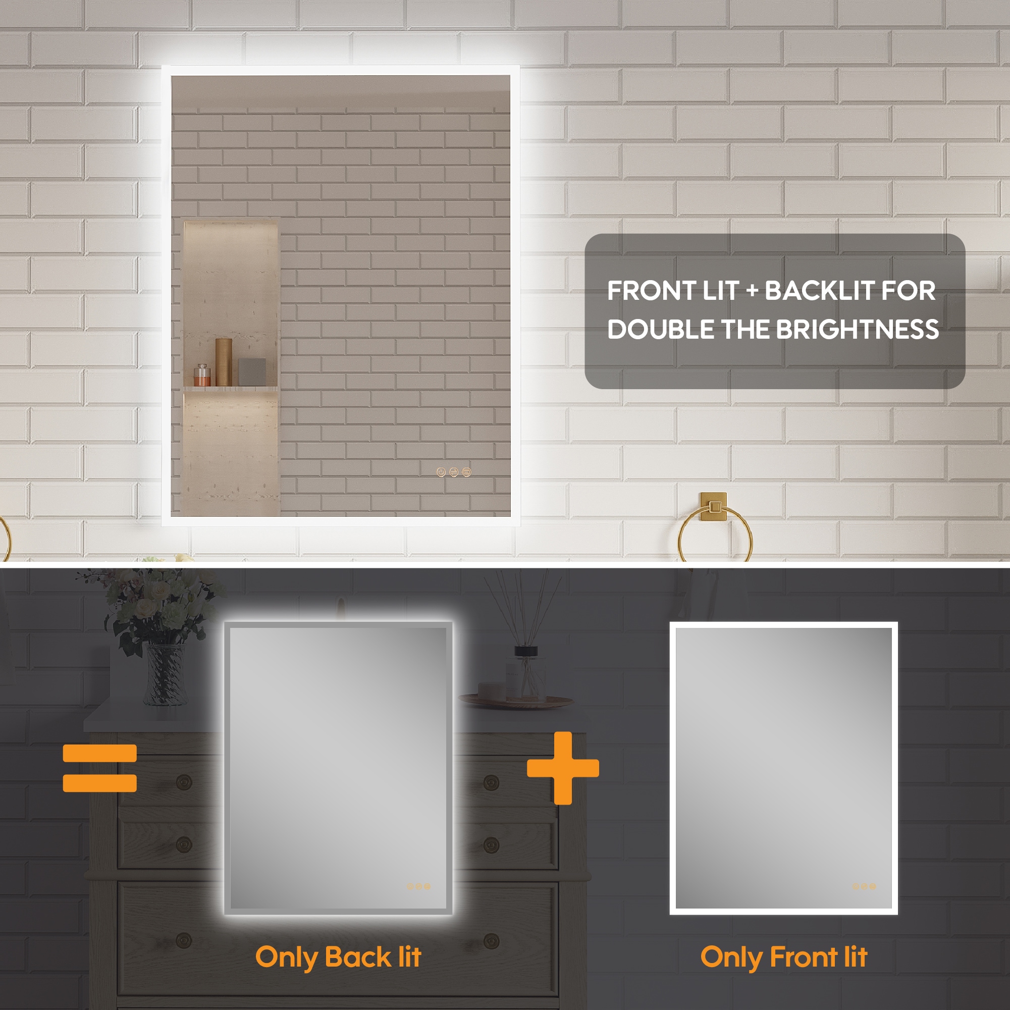 WELLFOR UCS-10FL2836 Framed-Bath-Mirrors - View #10