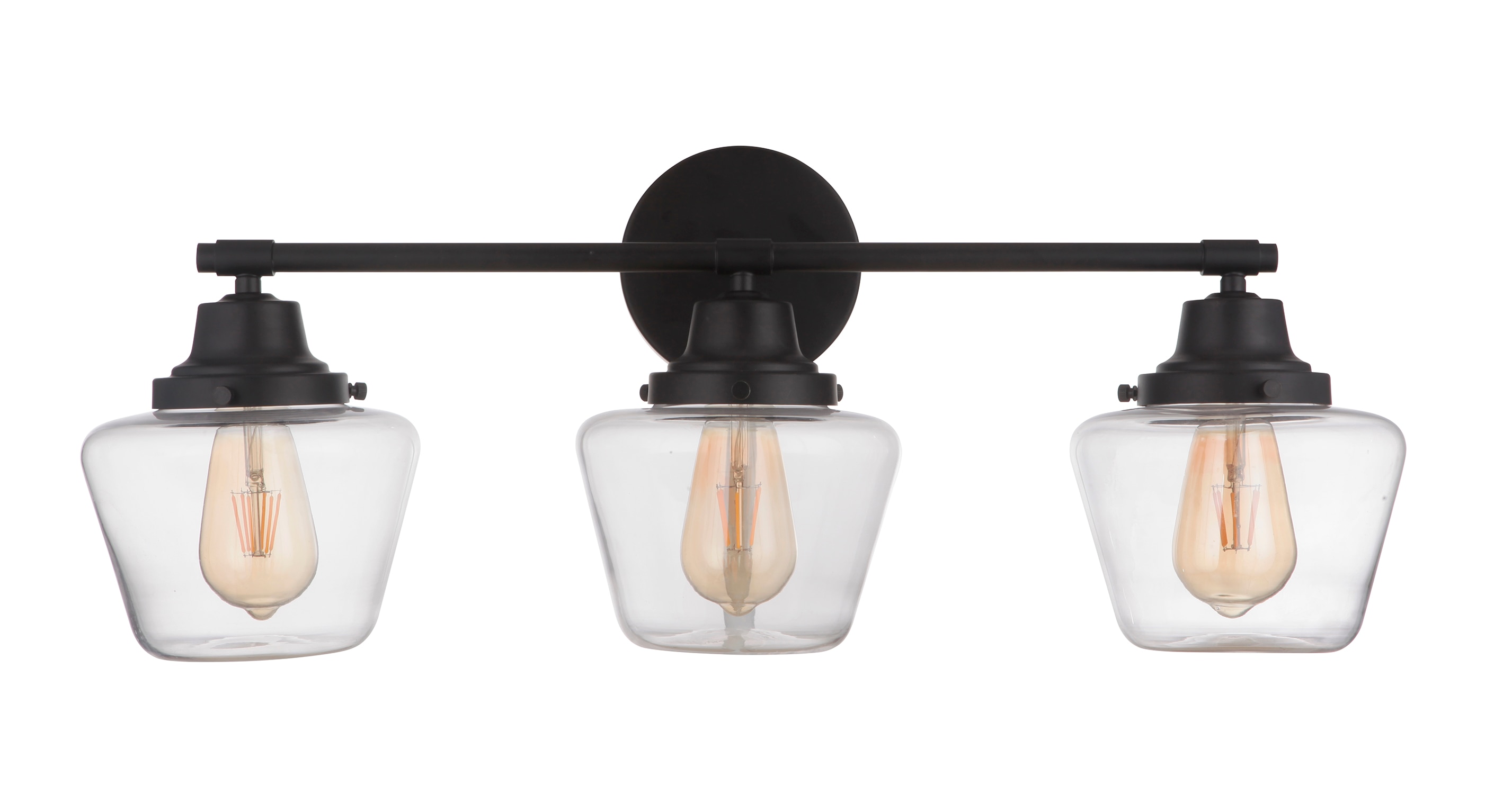 Craftmade Essex 27.75-in 3-Light Black Transitional Vanity Light in the ...