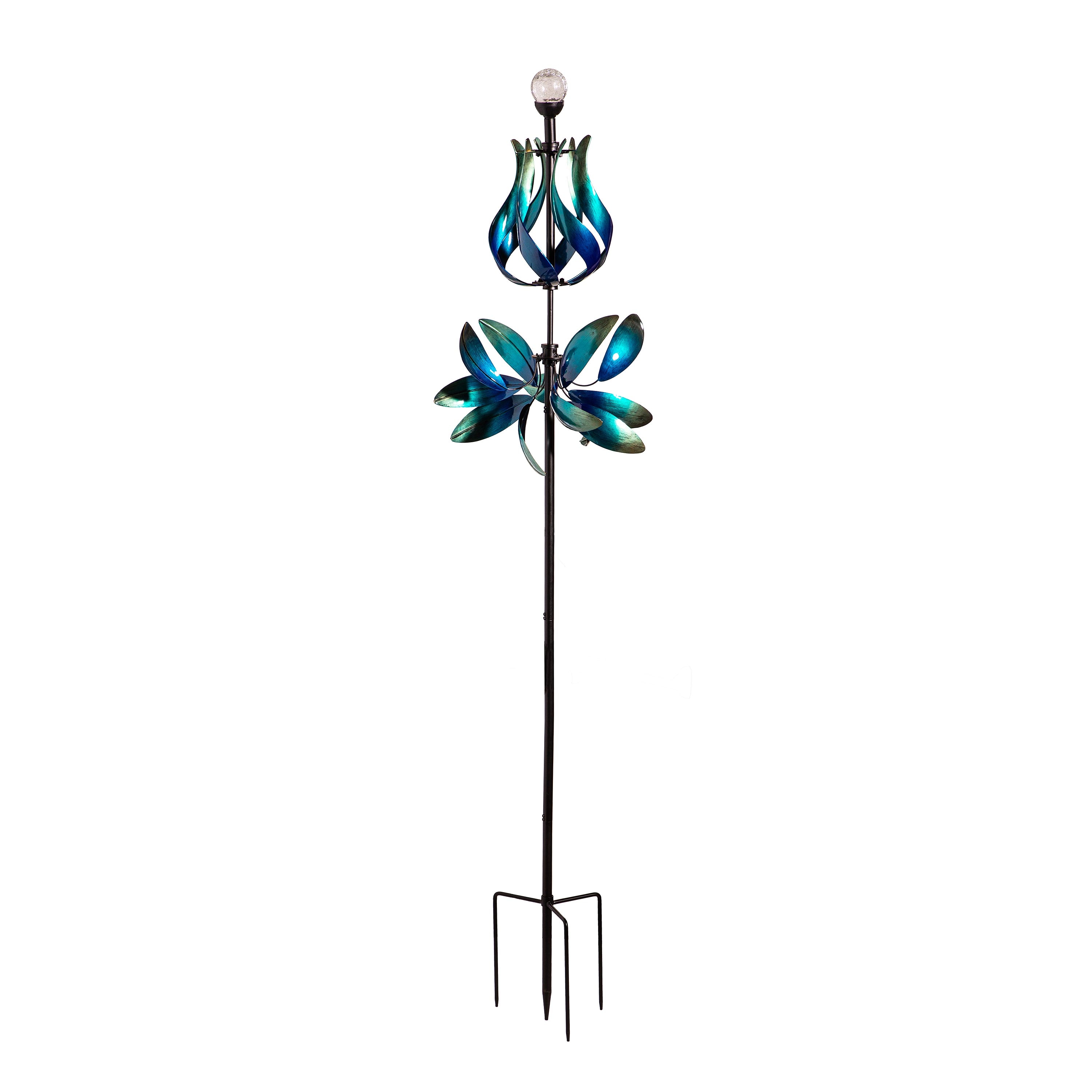Evergreen Blue Aluminum Wind Spinner #2SP8854