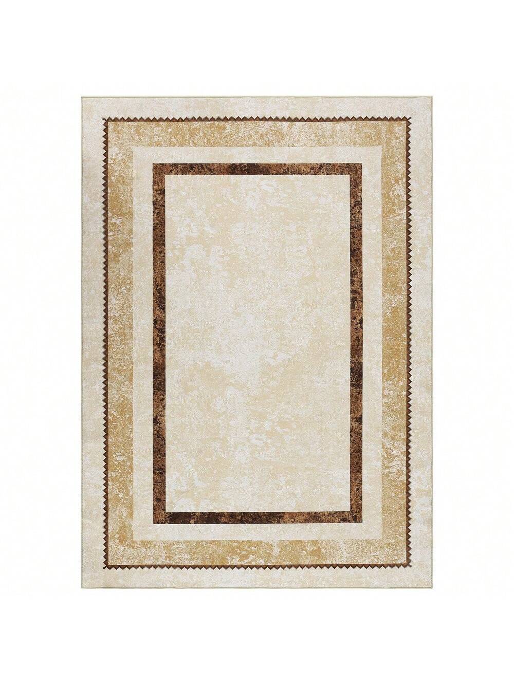 Qeetex PHO-34EH9EGB-HF4 Modern Bordered Washable Runners For Hallways- Kitchen Runner Rug Ultra-Thin. Soft Bathroom Rug Runner Non Slip Carpet Runner For Bedroom Entryway Entry Laundry