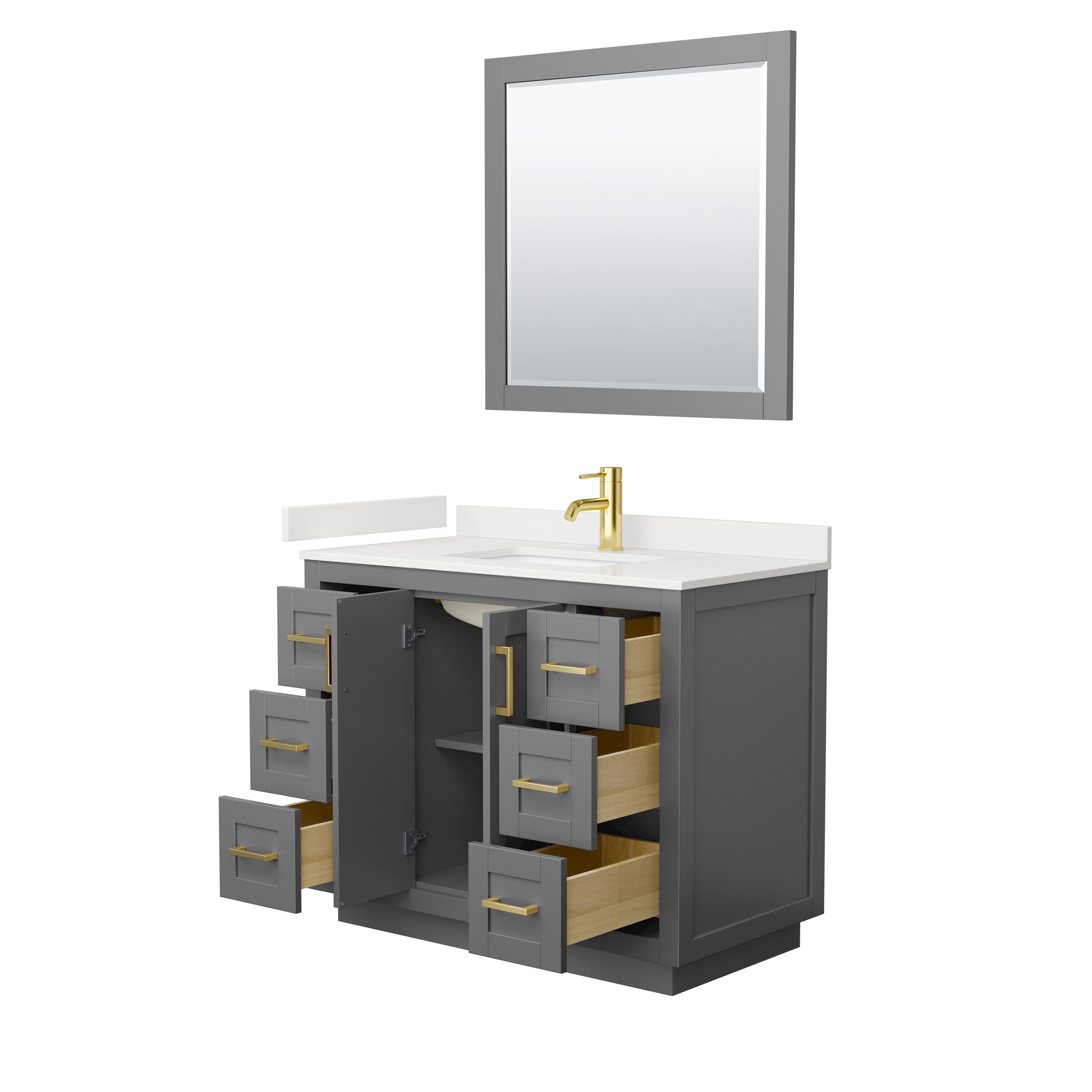Wyndham Collection WCF292942SGGWQUNSM34 Bath-Vanity-Combo - View #3