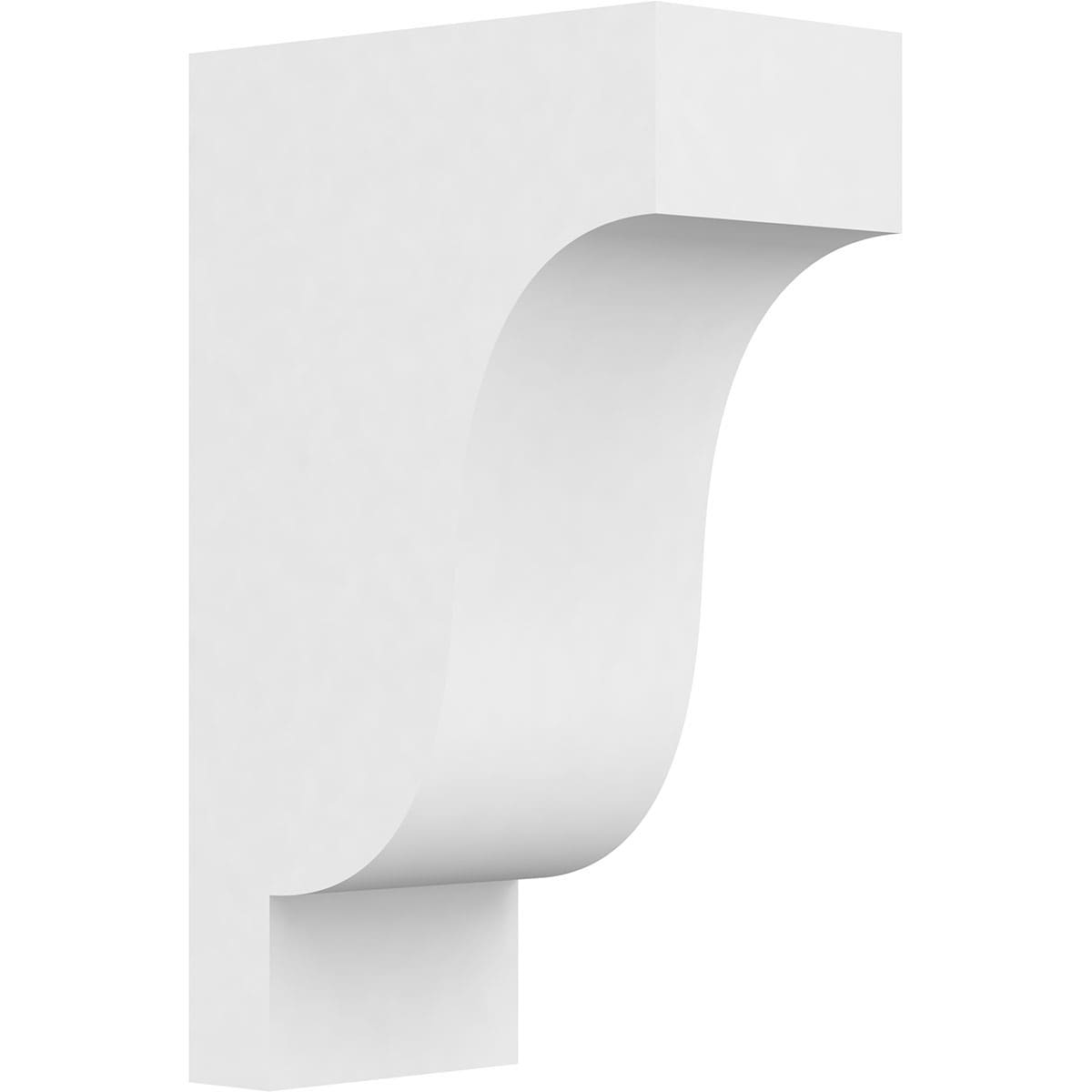 10-Inch White PVC Standard Newport Corbel