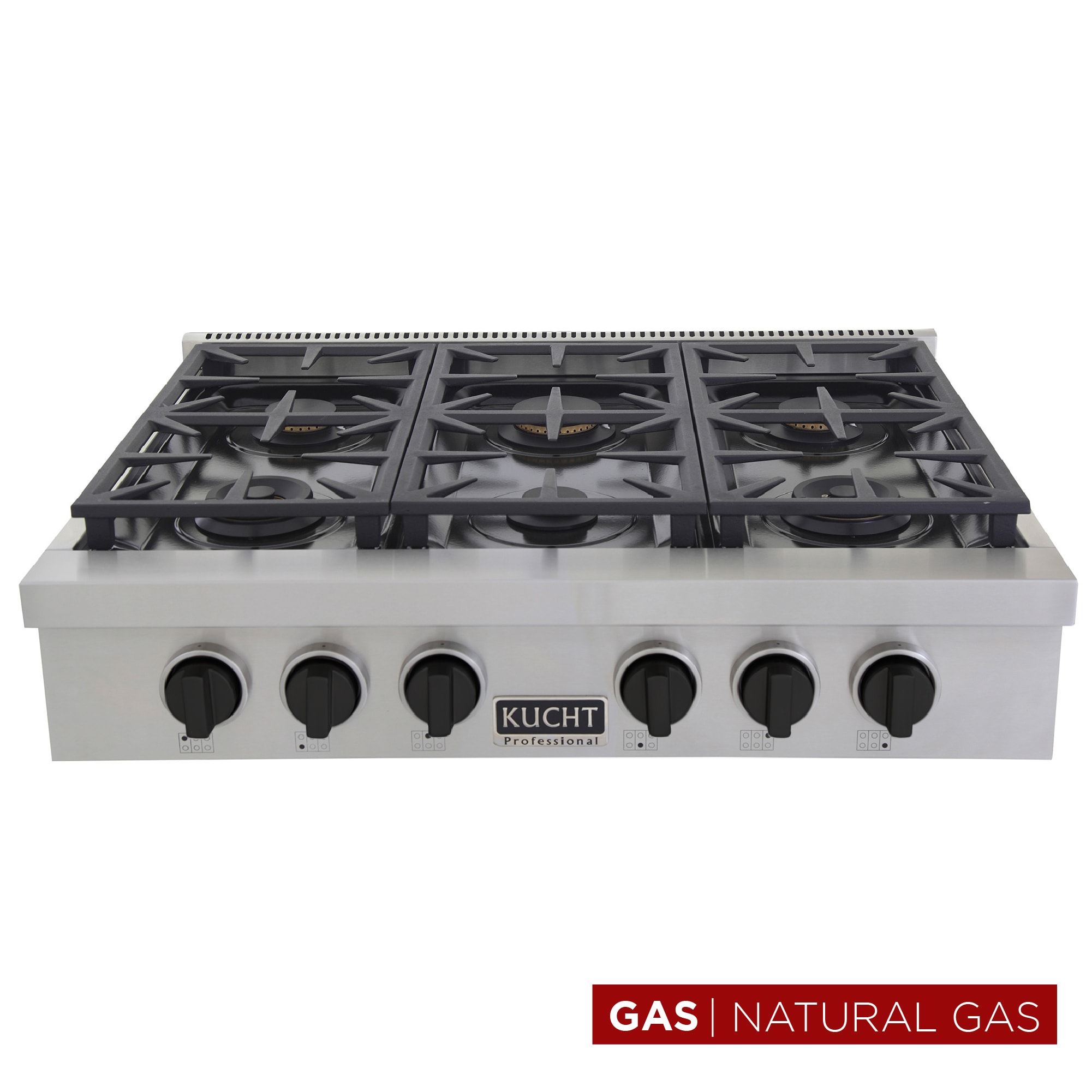 Kucht KFX369T-K 36-in 6 burners Stainless steel Gas Cooktop