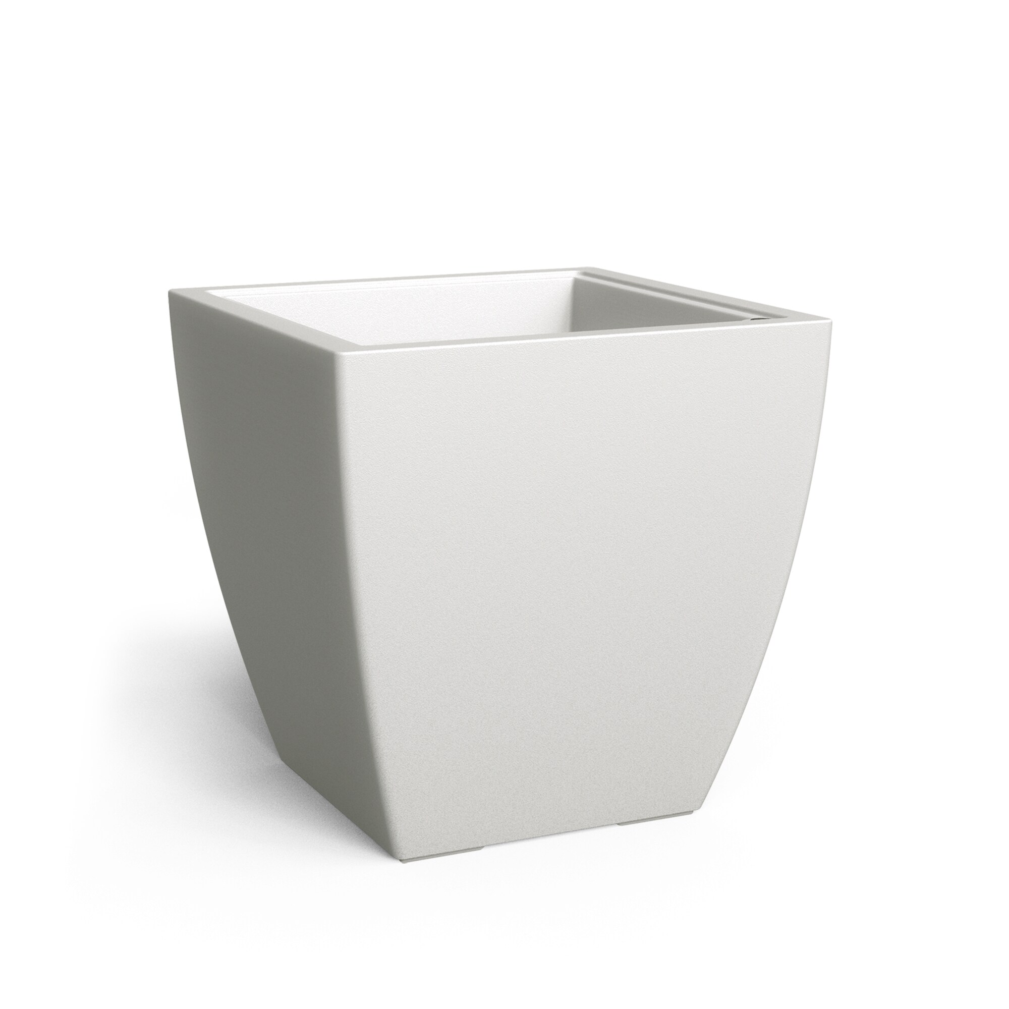 Mayne Square 24 In W X 24 In H White Resin Outdoor Planter In The Pots   65581452 