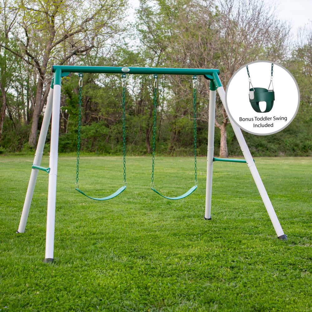 Backyard Discovery Mini Brutus Residential 2Swings Metal Swing Set at