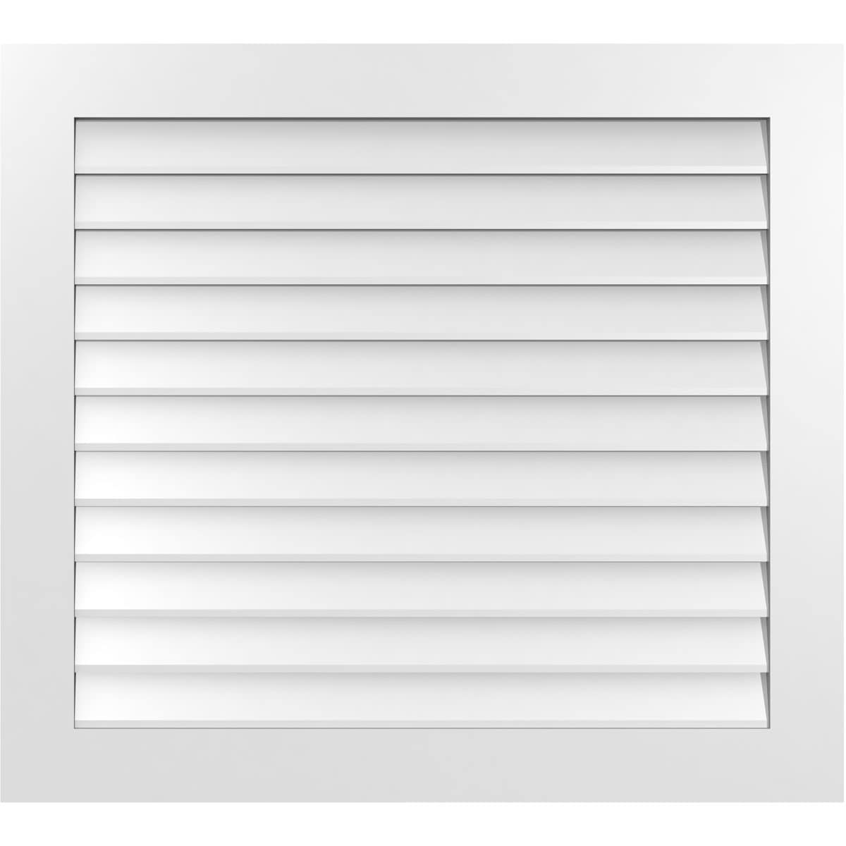 Ekena Millwork GVPVE40X3601SN 40-Inches x 36-Inches Off-white Rectangle PVC Gable Louver Vent