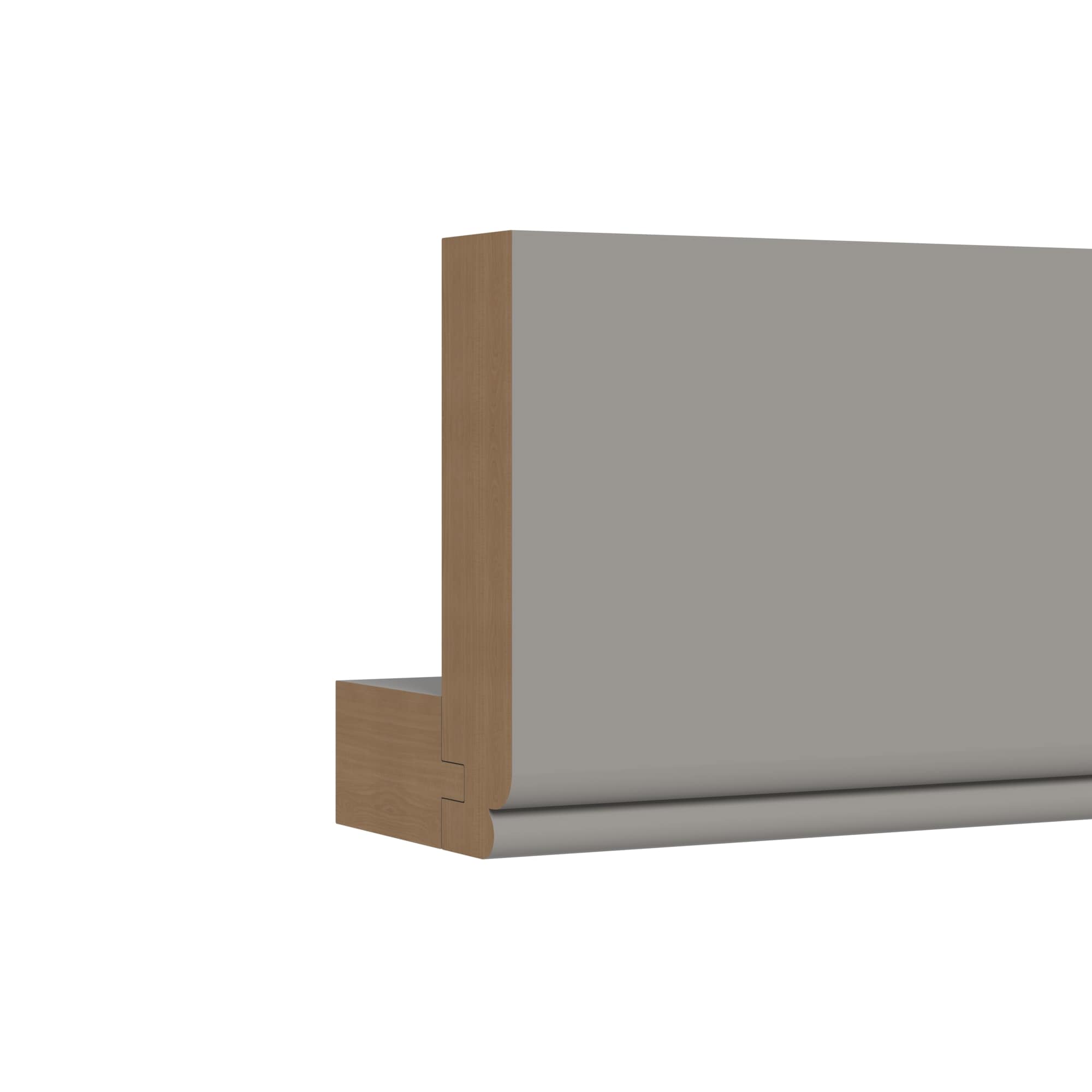 KraftMaid Momentum Deveron Cabinet Crown Moulding 96-in W x 3-in H x 2-in D Pebble Grey Painted