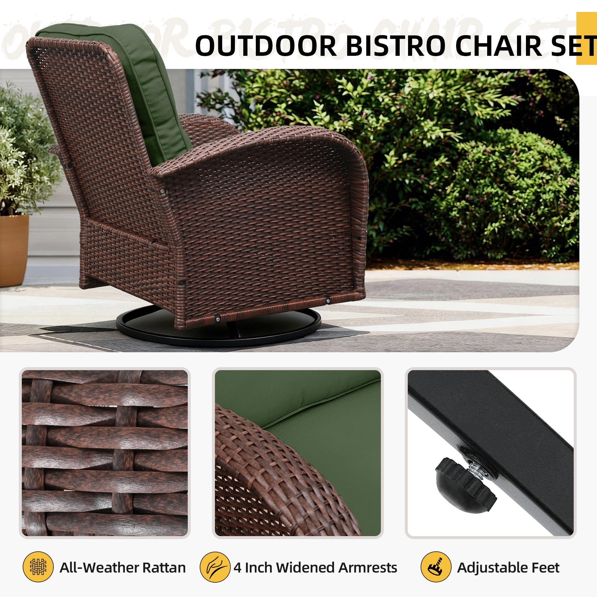 UPHA Y9DK-NAVYBLUE Patio-Chairs - View #5