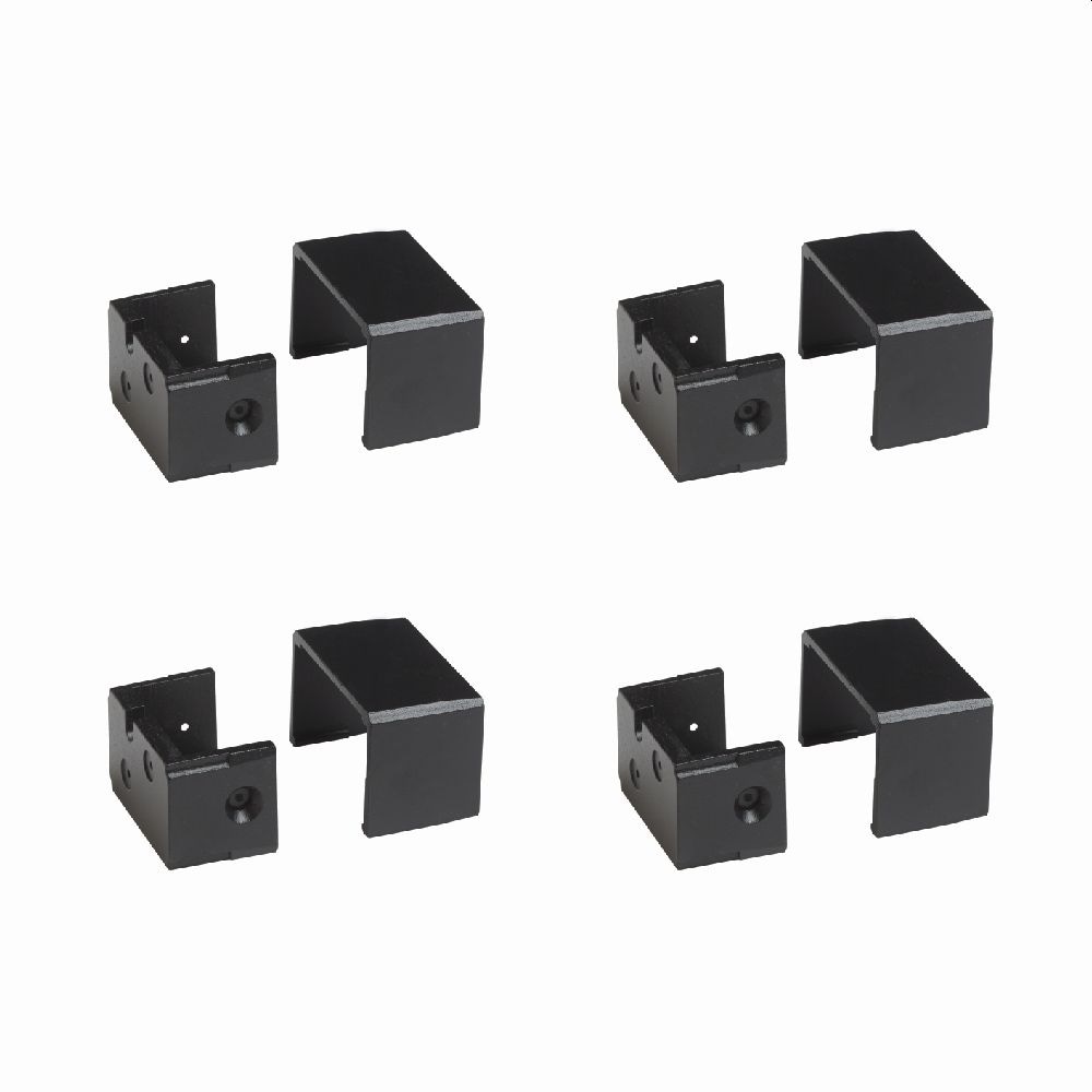 Fortress Building Products 51500218 6.5-in x 4.98-in Black Sand Aluminum Rail bracket 4 -Pack