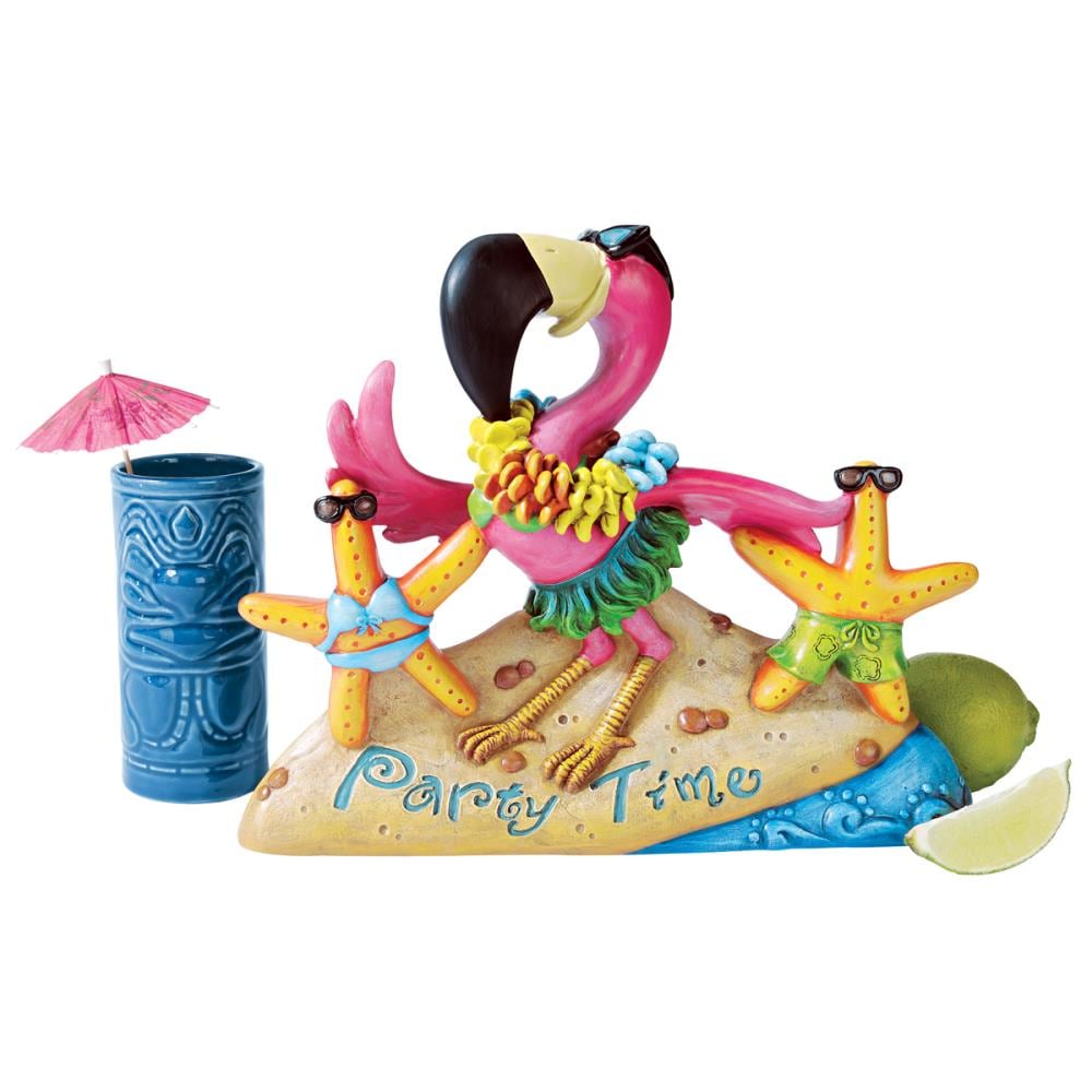 Design Toscano HF616702 9.5-Inches H x 12-Inches W Multiple colors/finishes Flamingo Garden Statue