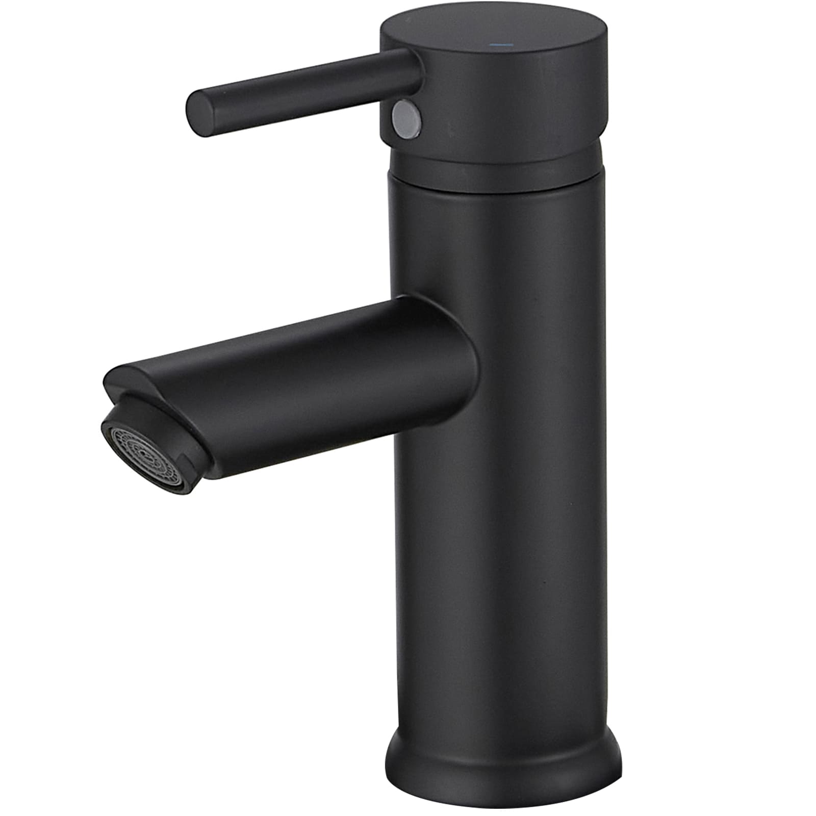 BWE Matte Black Single Hole 1-Handle Bathroom Sink Faucet With Drain In ...