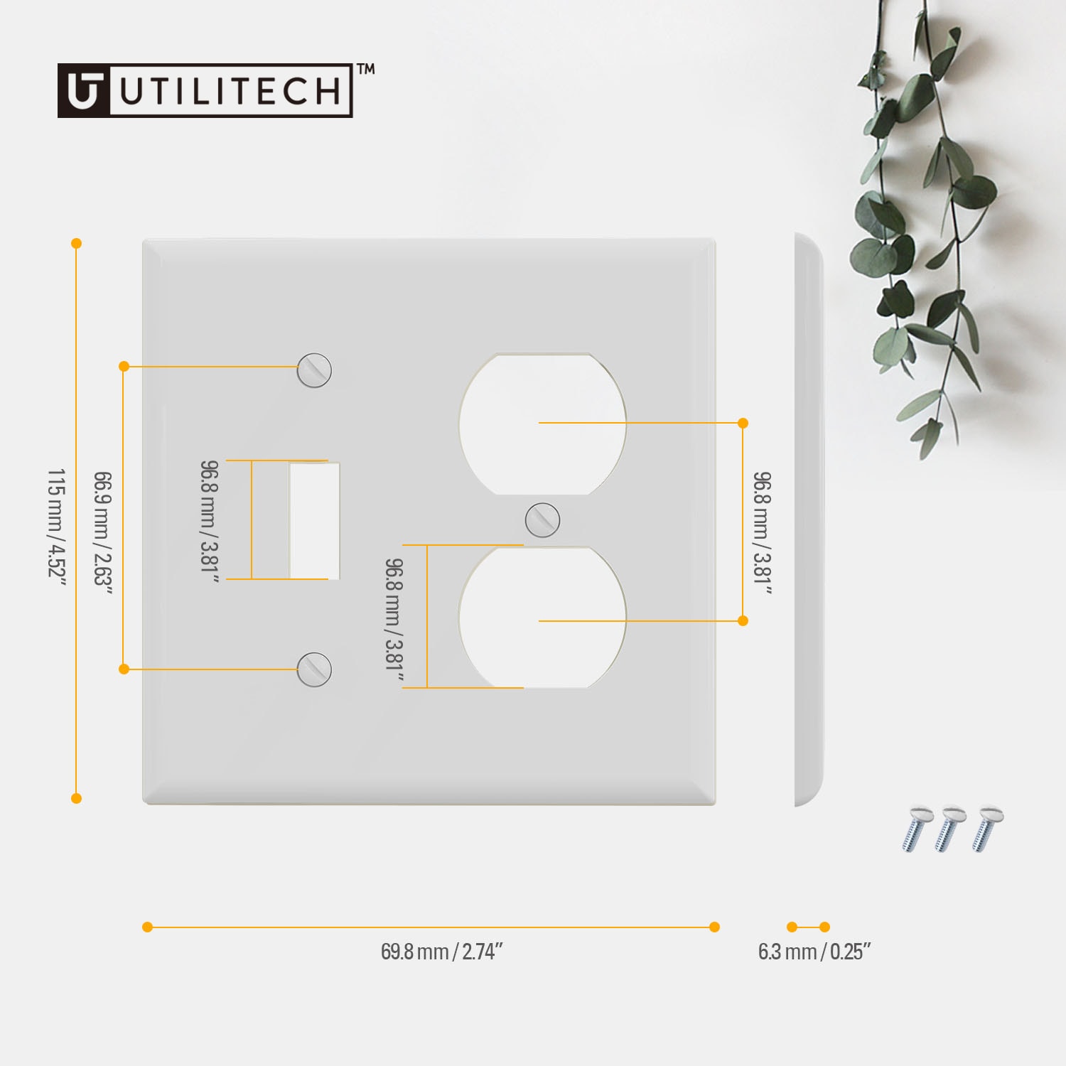 Utilitech 3061-WH10 Electrical-Wall-Plates - View #3