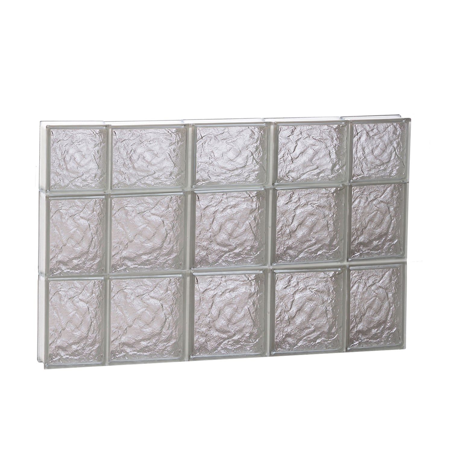 REDI2SET S3622IS Ice Glass 34-3/4-in x 21-1/4-in Frameless Replacement Glass Block Window