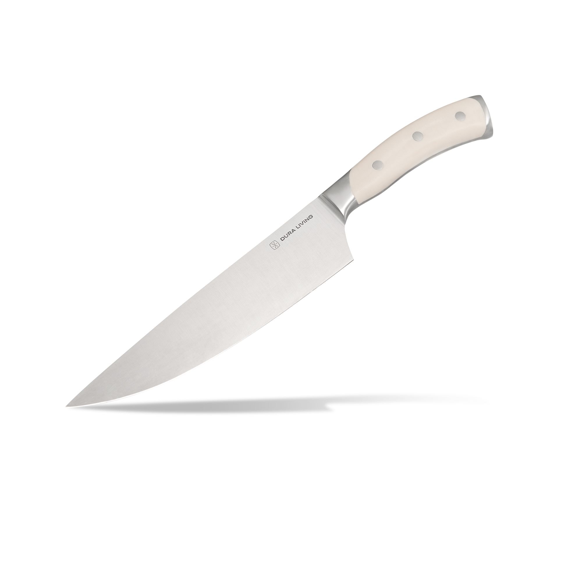 Dura Living  Elite Forged Stainless Steel Knife Collection - Chef Knife (8-Inches) Cream