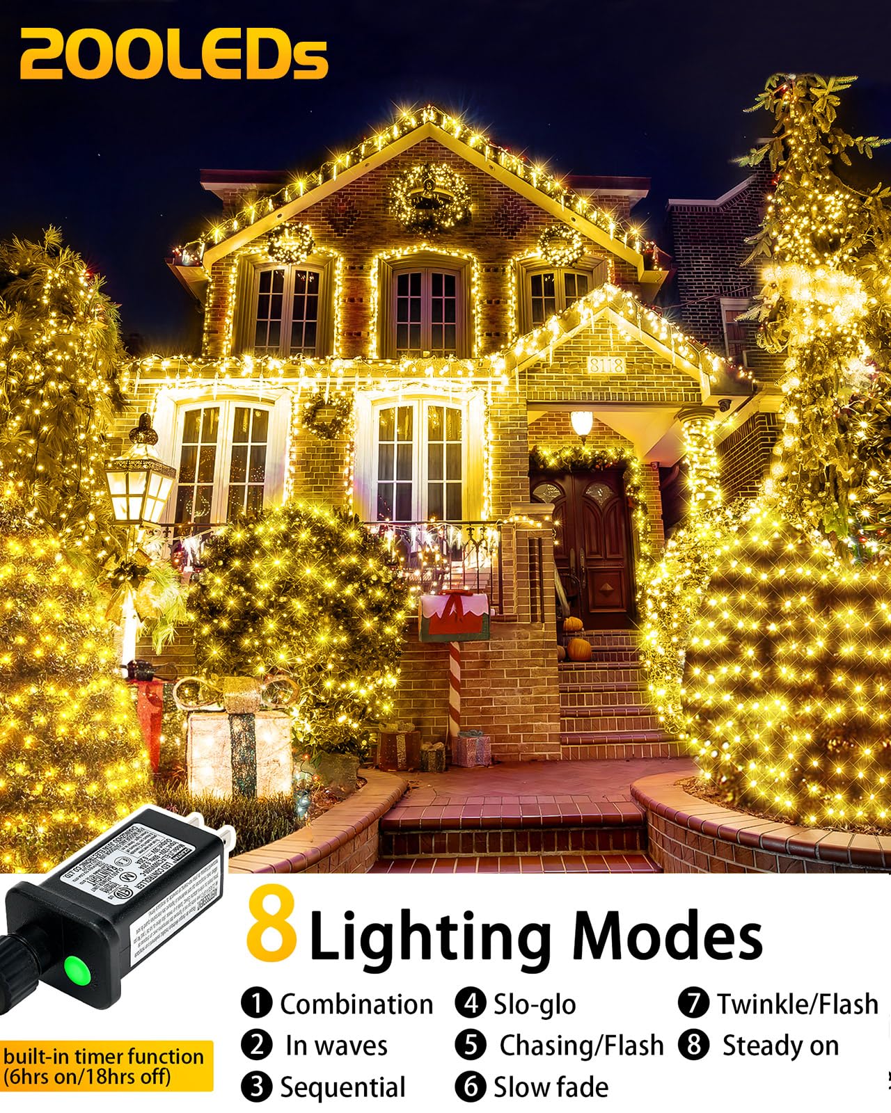 UUDULY LUU0820U114 Christmas-Net-Lights - View #2