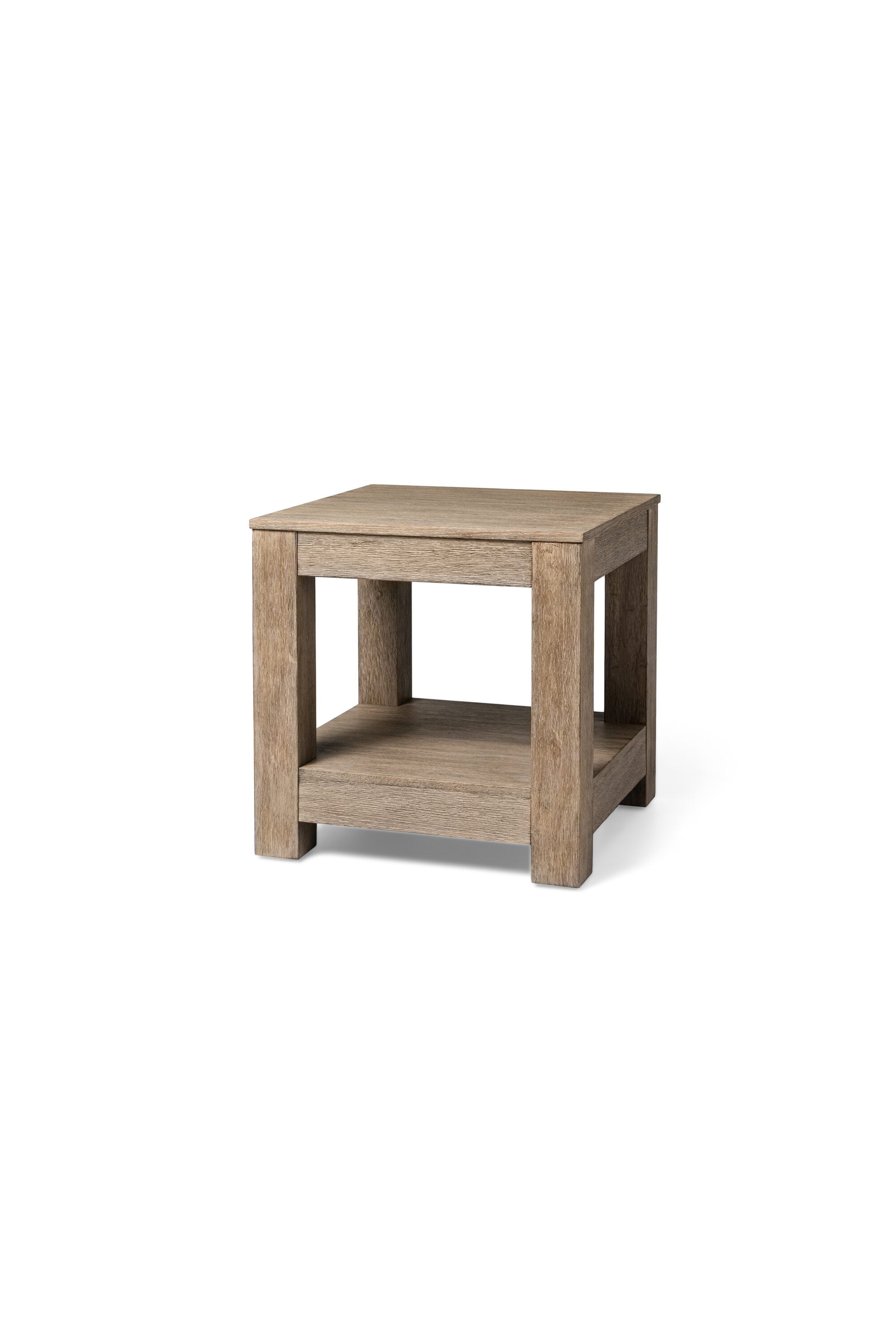 Maven Lane ML352002-WET-GR Paulo Wooden Side Table in Weathered Grey Finish