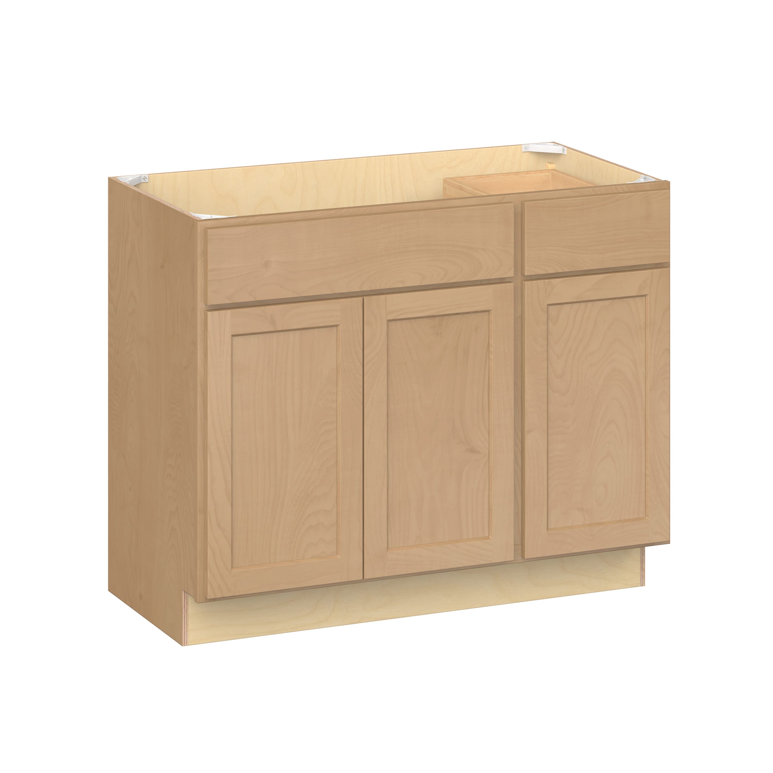 RELIABILT Parkstone II 42-in W x 34.5-in H x 22-in D Wheat Stained Birch Sink Vanity Base Fully Assembled Plywood Cabinet Flat Panel Shaker