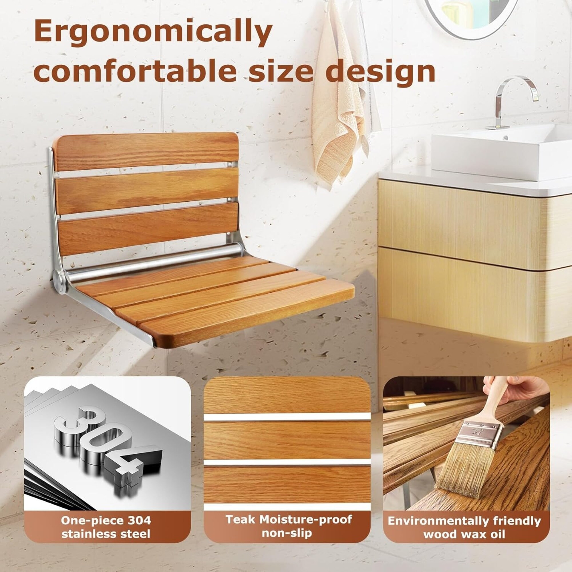 Wudkey L4-TH6X3W Bath-Safety-Seats-Benches - View #6
