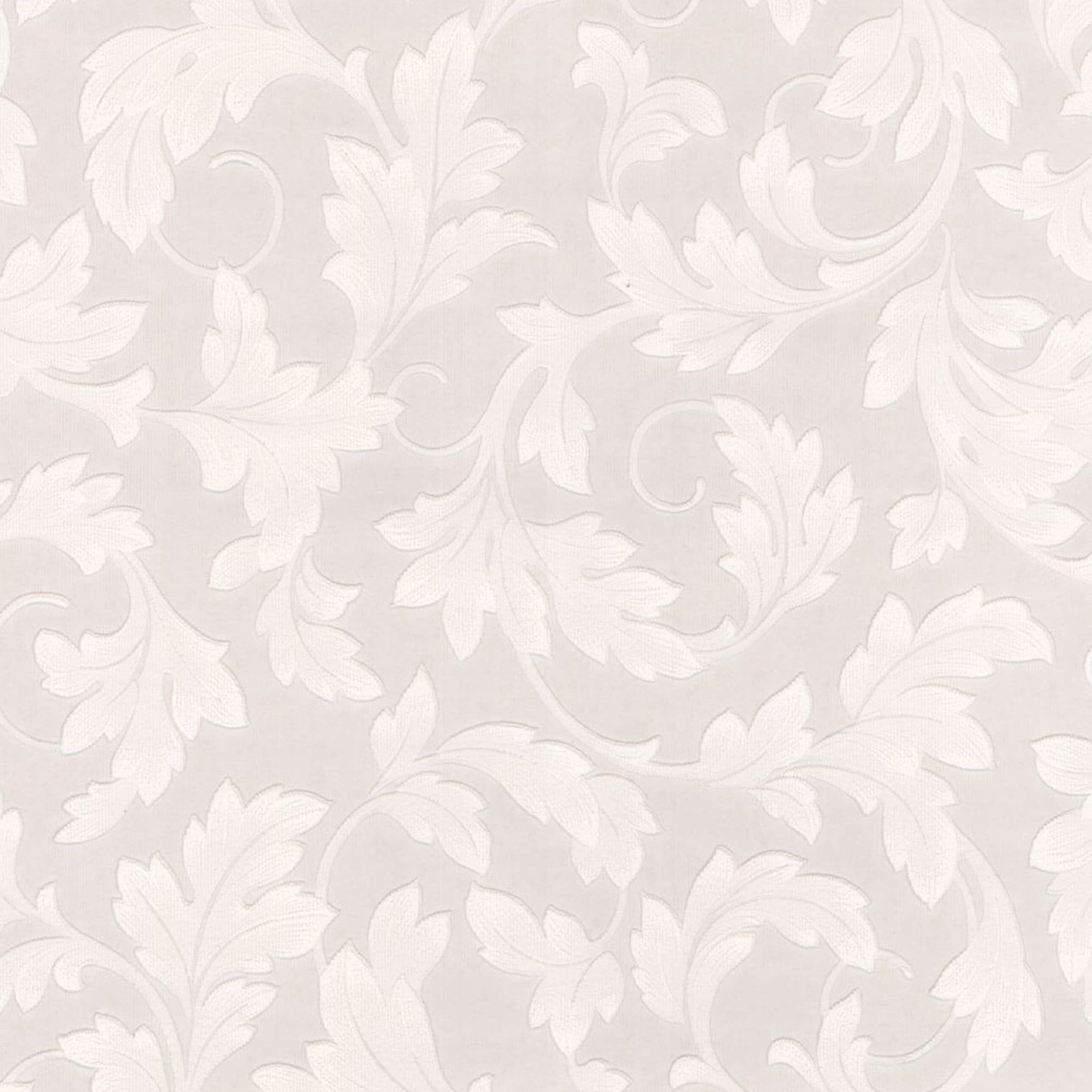 Graham & Brown 15069 Eclectic 56.0-Sq. Feet White Vinyl Paintable Textured Ivy/Vines Unpasted Wallpaper