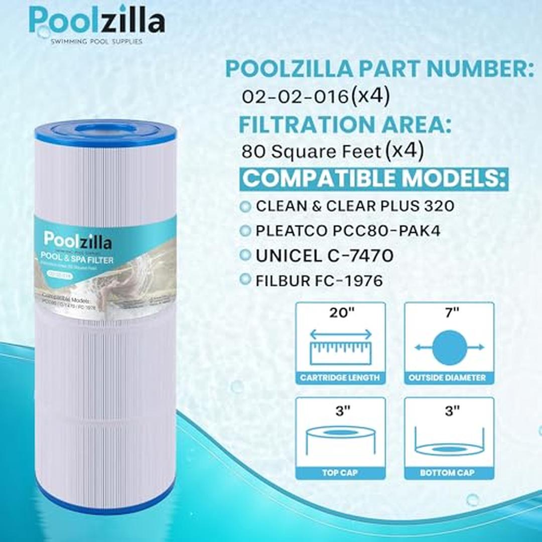Poolzilla 02-02-016-4PK Pool-Filter-Skim-Sys-Parts - View #2