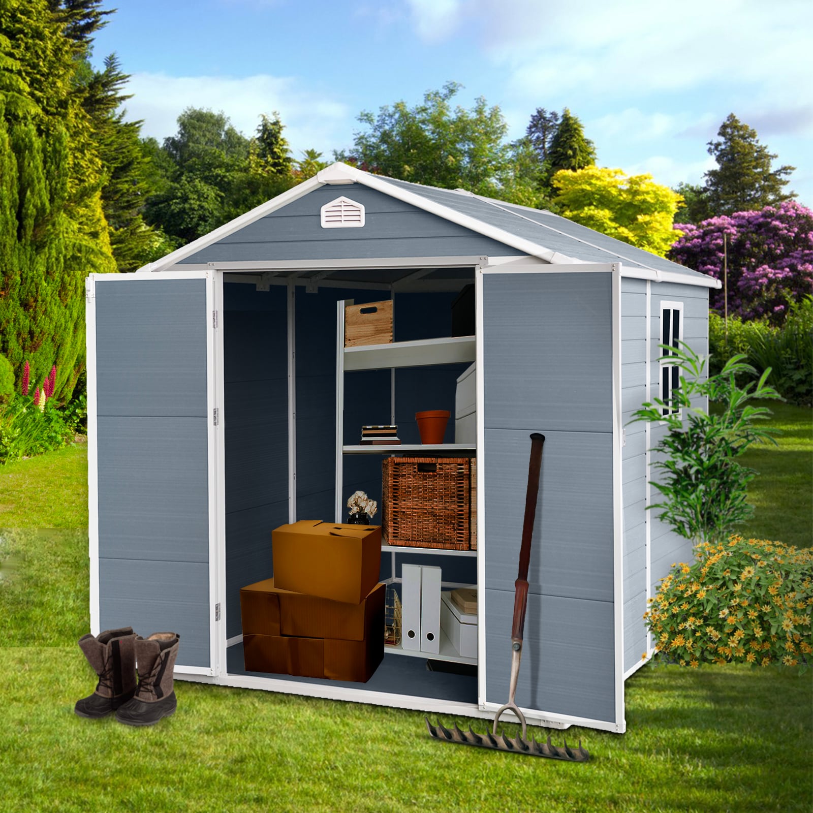 Mondawe MD-WWC00021 Vinyl-Resin-Storage-Buildings - View #3