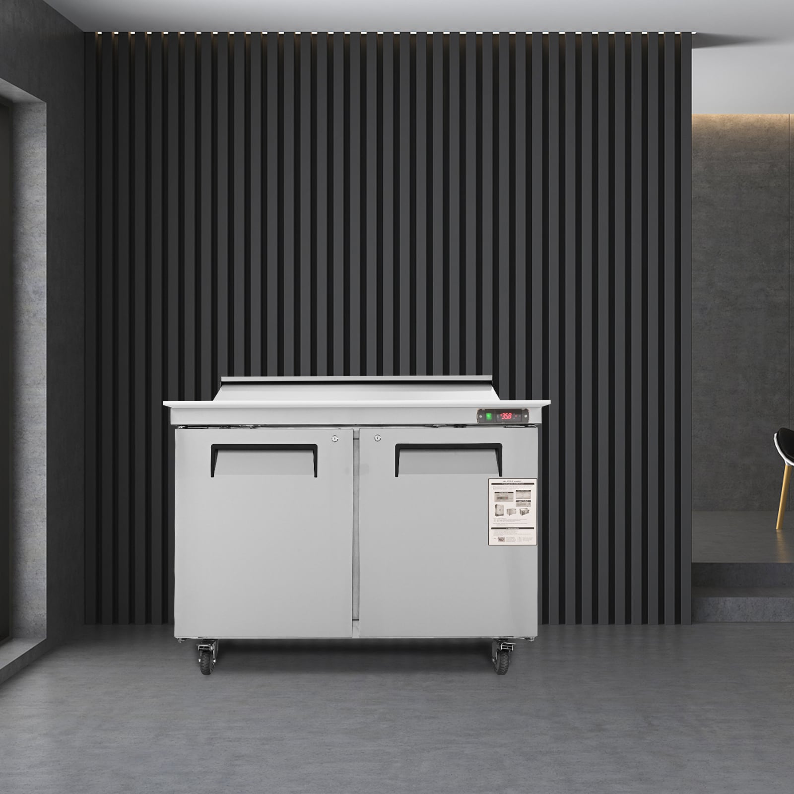 VEVOR FLWSSMZLZGZT1BZJIV1 Refrig-Prep-Tables - View #2
