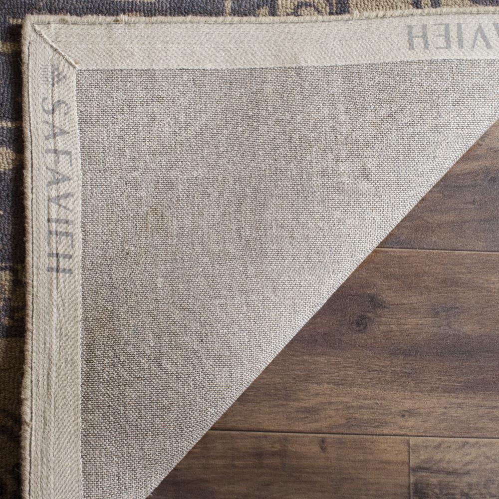 Blue and Grey Hand-Tufted Wool Square Area Rug