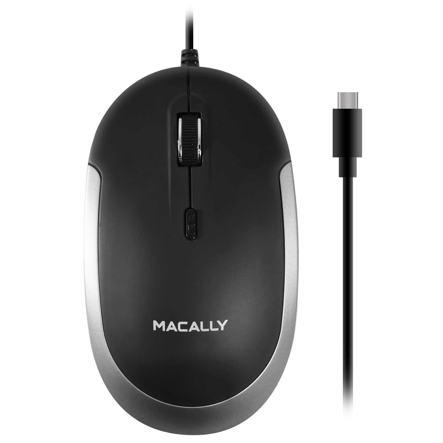 elegant Ekstraordinær agitation Macally Silent Usb Type C Space Gray Mouse Wired For Apple Mac and Windows  Pc Laptop/Desktop Computer Slim and Compact Mice Design and Optical Sensor  and Dpi Switch 800/1200/1600/2400 Small For Easy