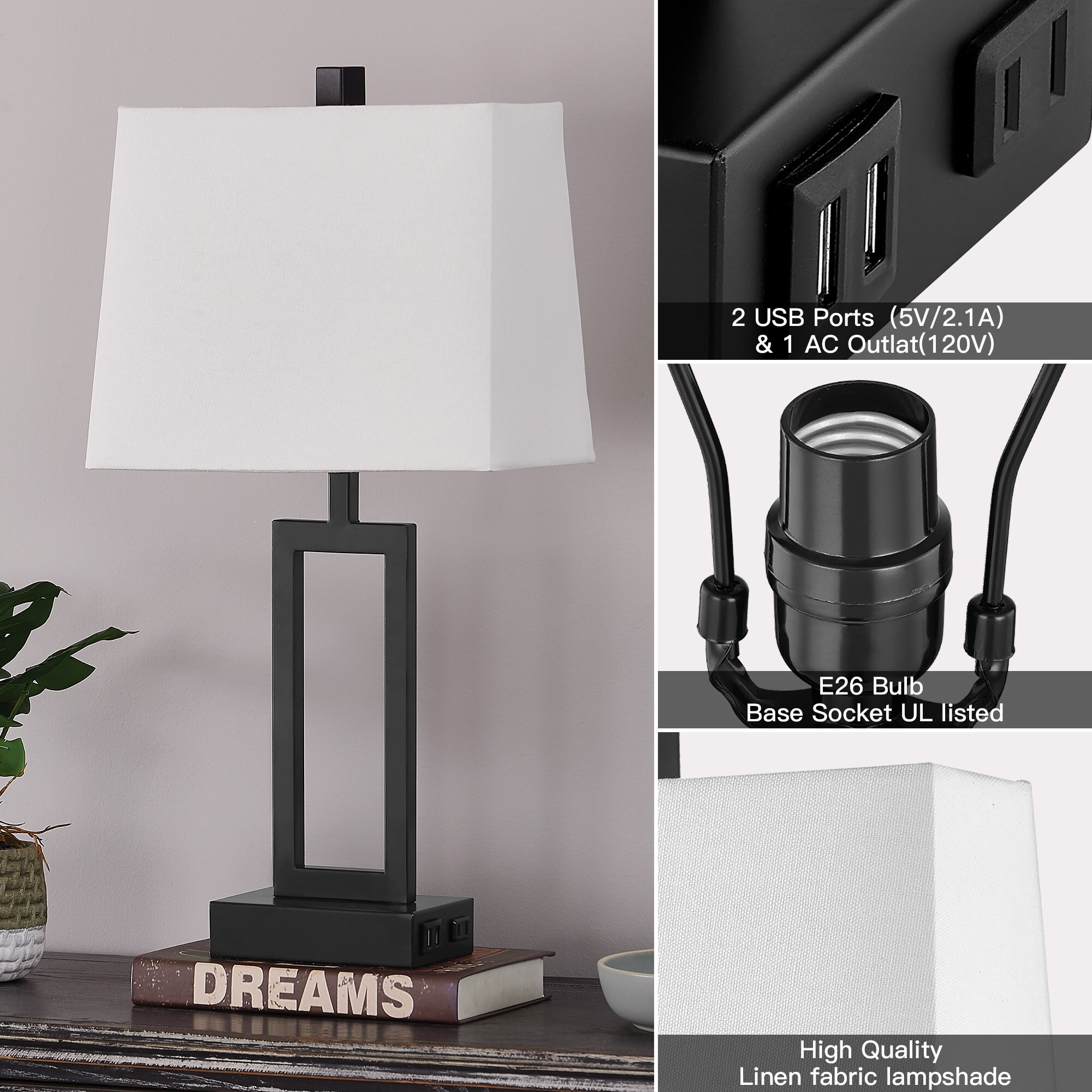 UrFurnishings TD-158 Table-Lamps - View #5