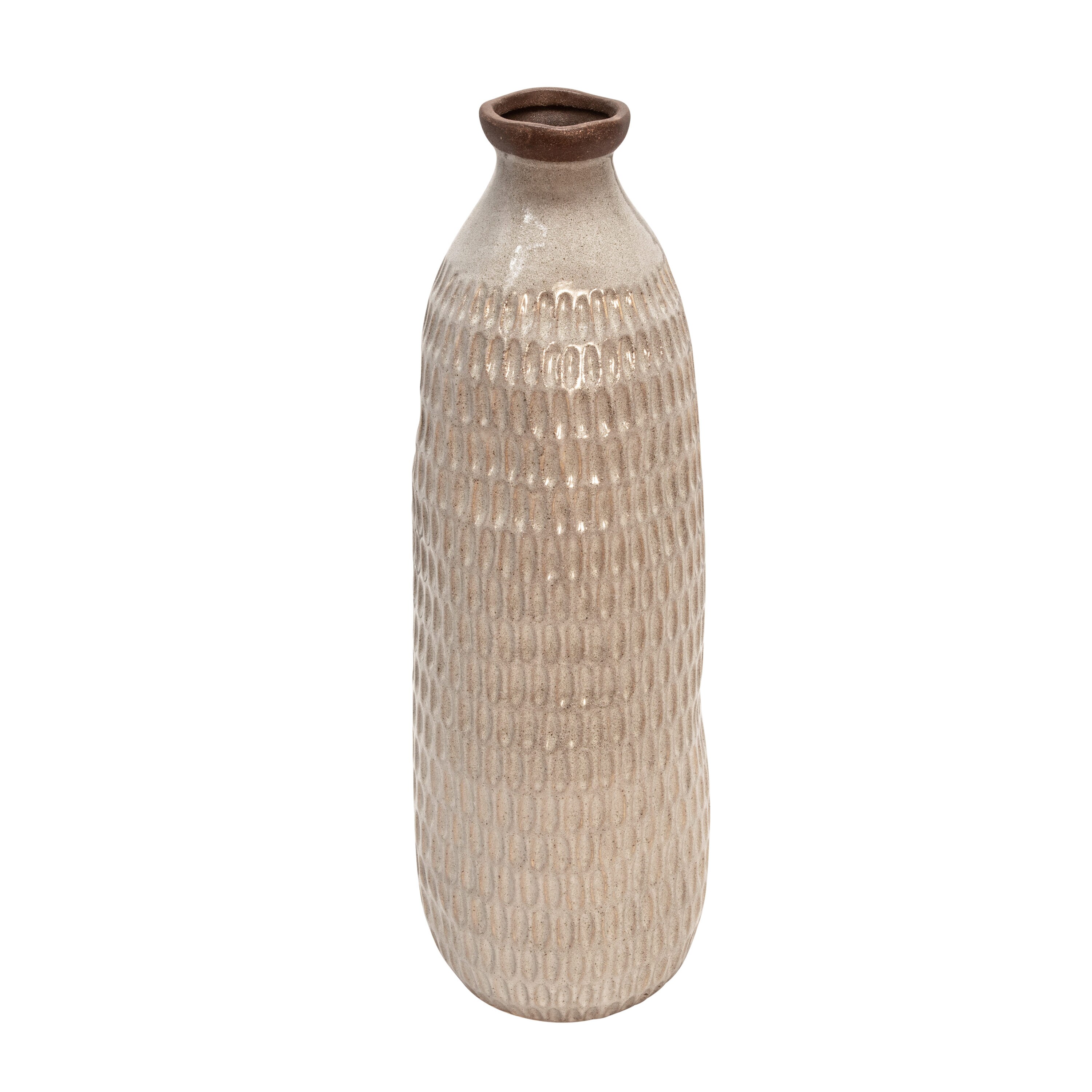 Sagebrook Home Off-white Ceramic Modern Vase at Lowes.com