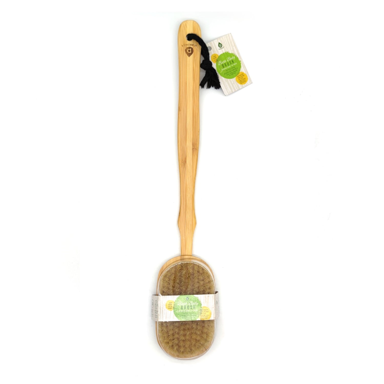 Pursonic Bath Body Brush With Long Bamboo Handle
