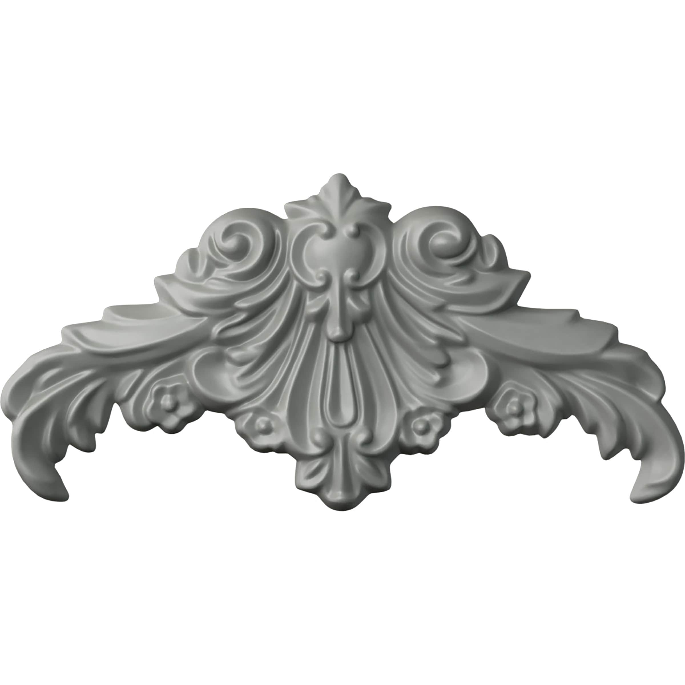Primed Polyurethane Acanthus Center Onlay, 10.625" x 5.25"