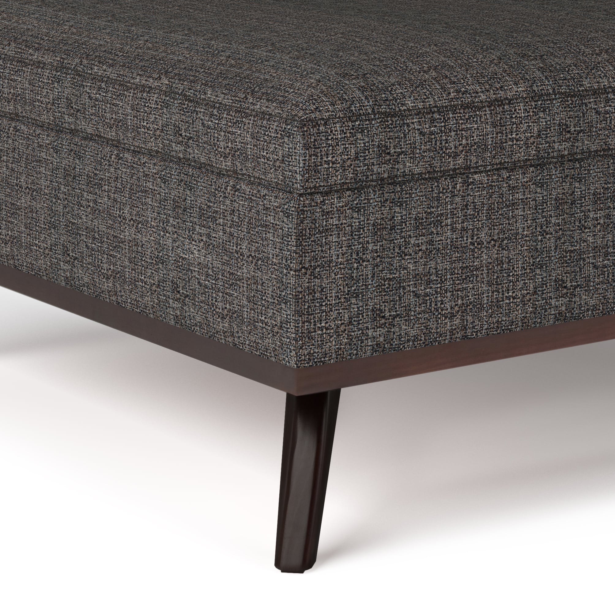 Owen Mid Century Ebony Square Storage Ottoman