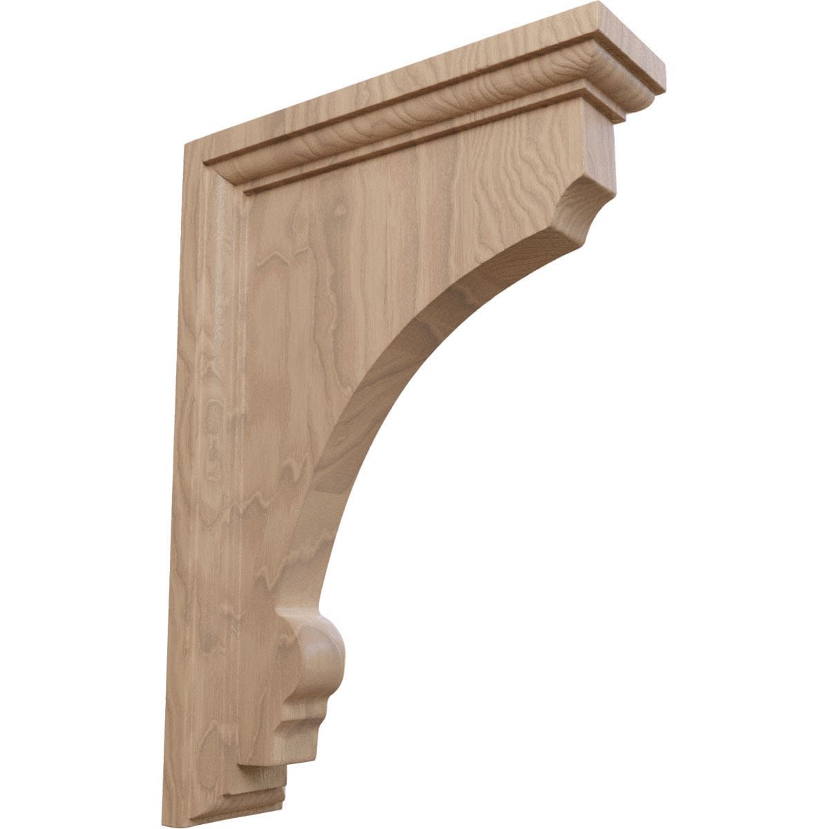 Ekena Millwork BKTW02X07X10TMGM Thompson 2-1/2-in x 7-in x 10-in Mahogany Wood Standard Bracket