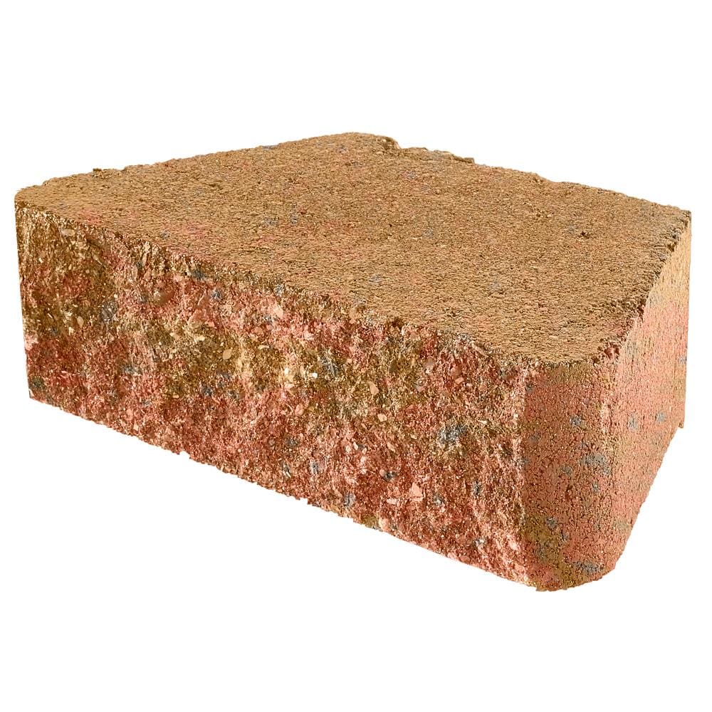 3-in H x 10-in L x 6-in D Old Town Blend/Hard Split Face Concrete Retaining Wall Block in Red | - Pavestone 80799