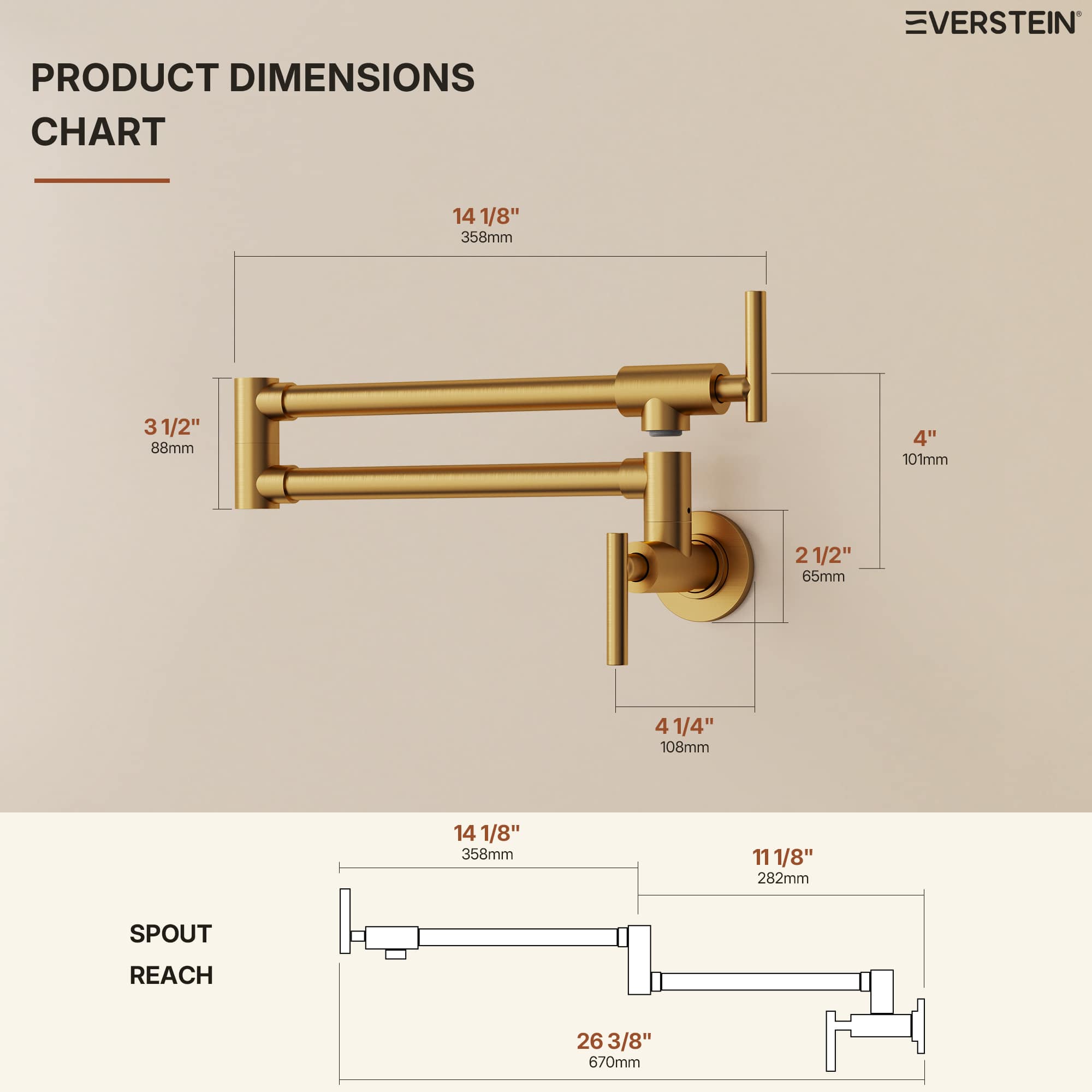 EVERSTEIN SFS-1088-GD Kitchen-Faucets - View #4
